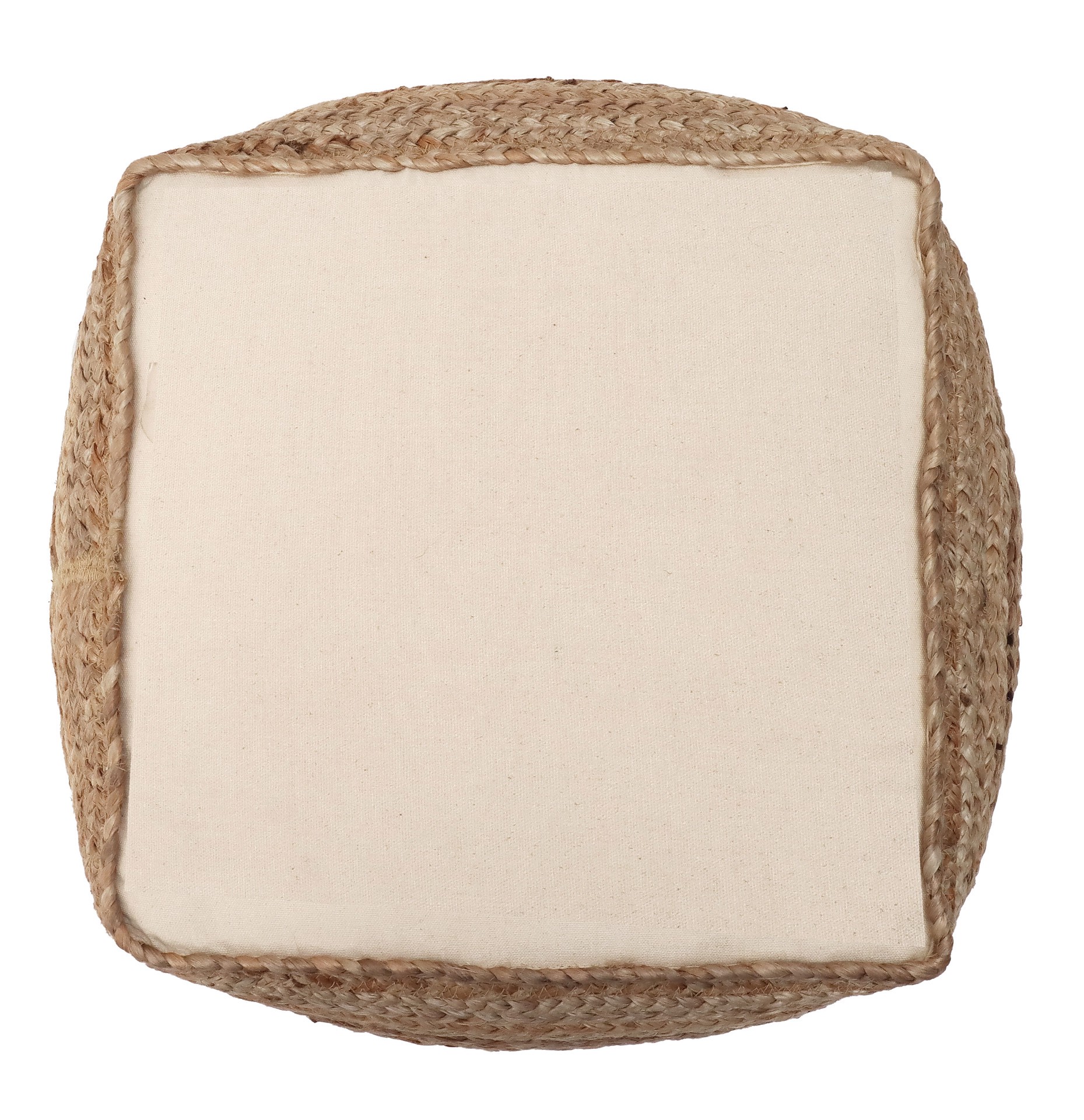 slide 3 of 6, allen + roth Coastal Natural Jute Pouf Ottoman, 1 ct