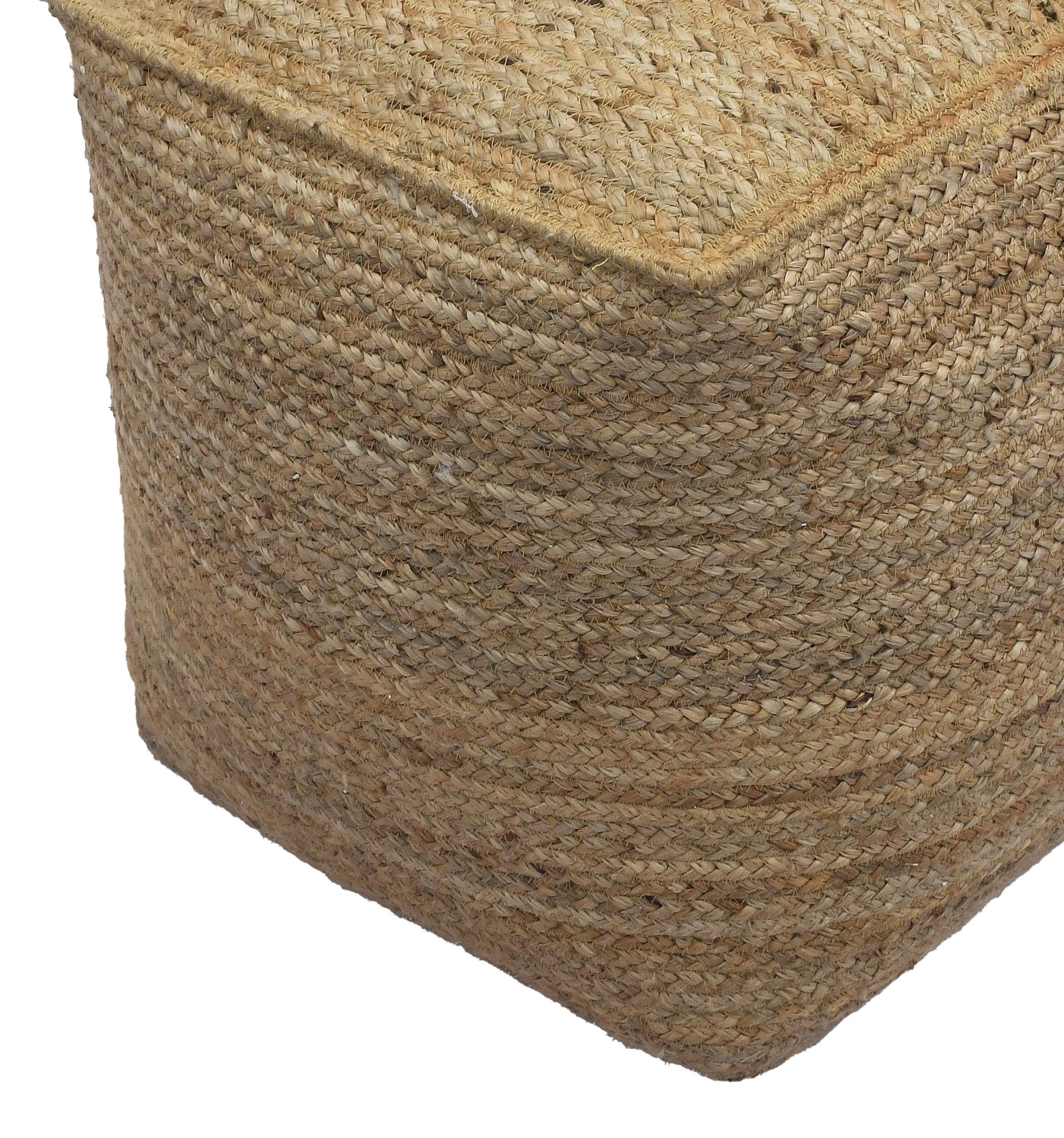 slide 6 of 6, allen + roth Coastal Natural Jute Pouf Ottoman, 1 ct
