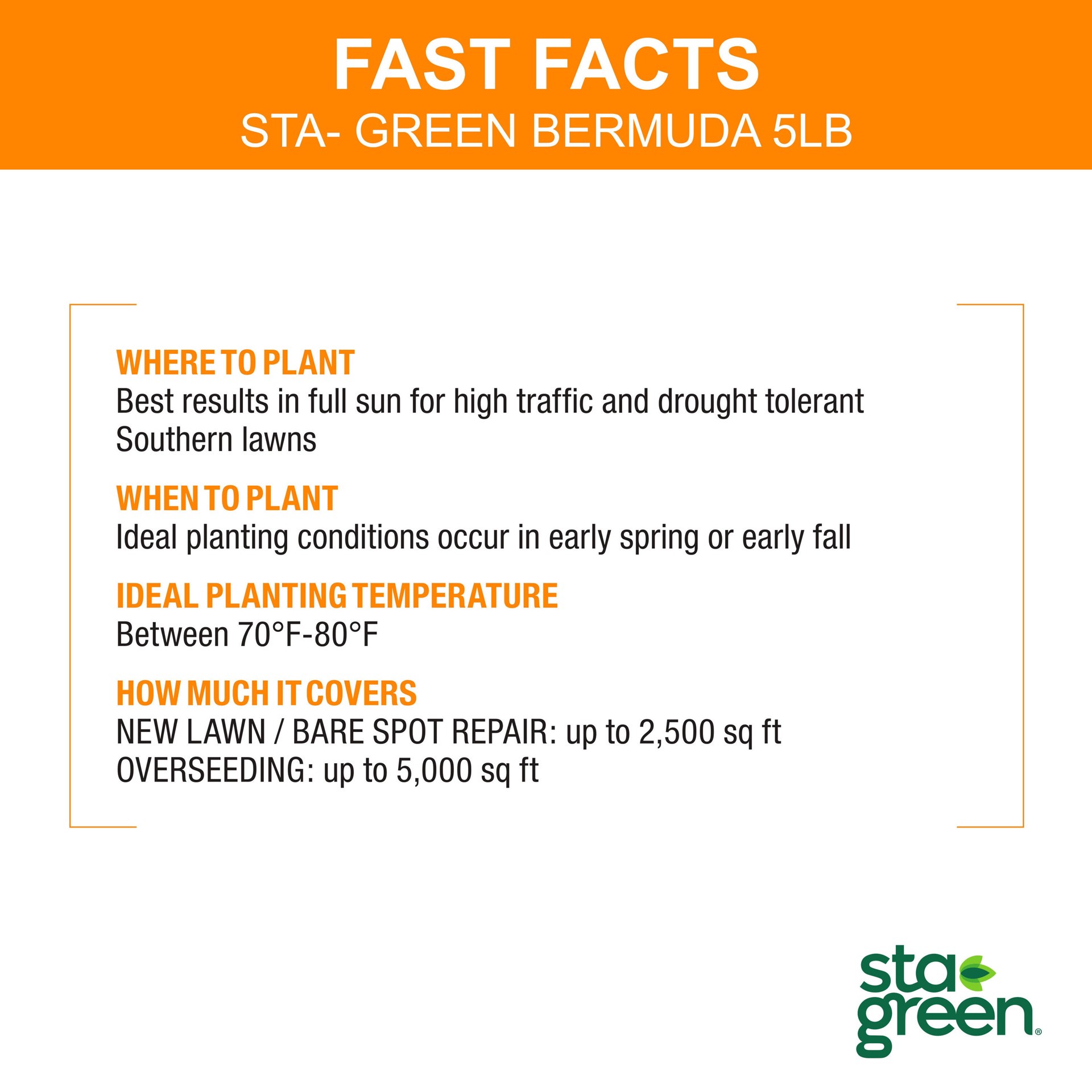 slide 3 of 6, Sta-Green Ready Fast 5-lb Bermuda Grass Seed, 1 ct