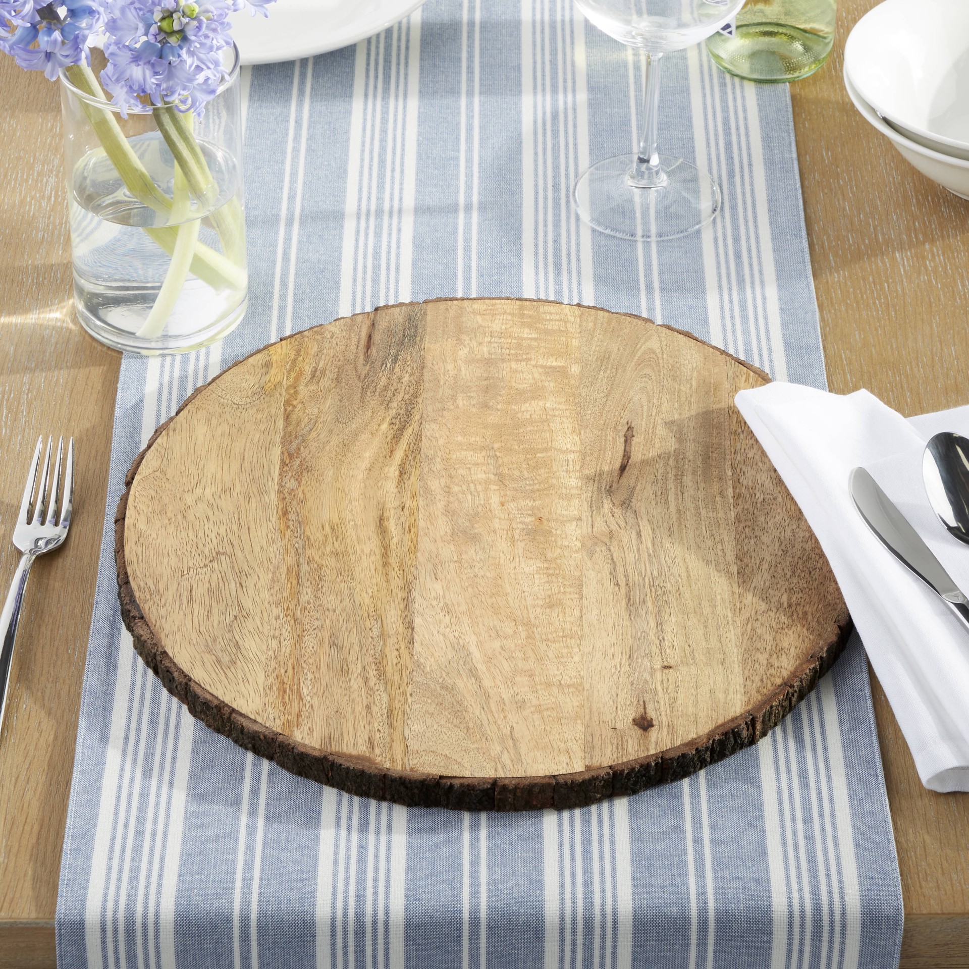 slide 4 of 4, allen + roth Wooden Charger, 1 ct