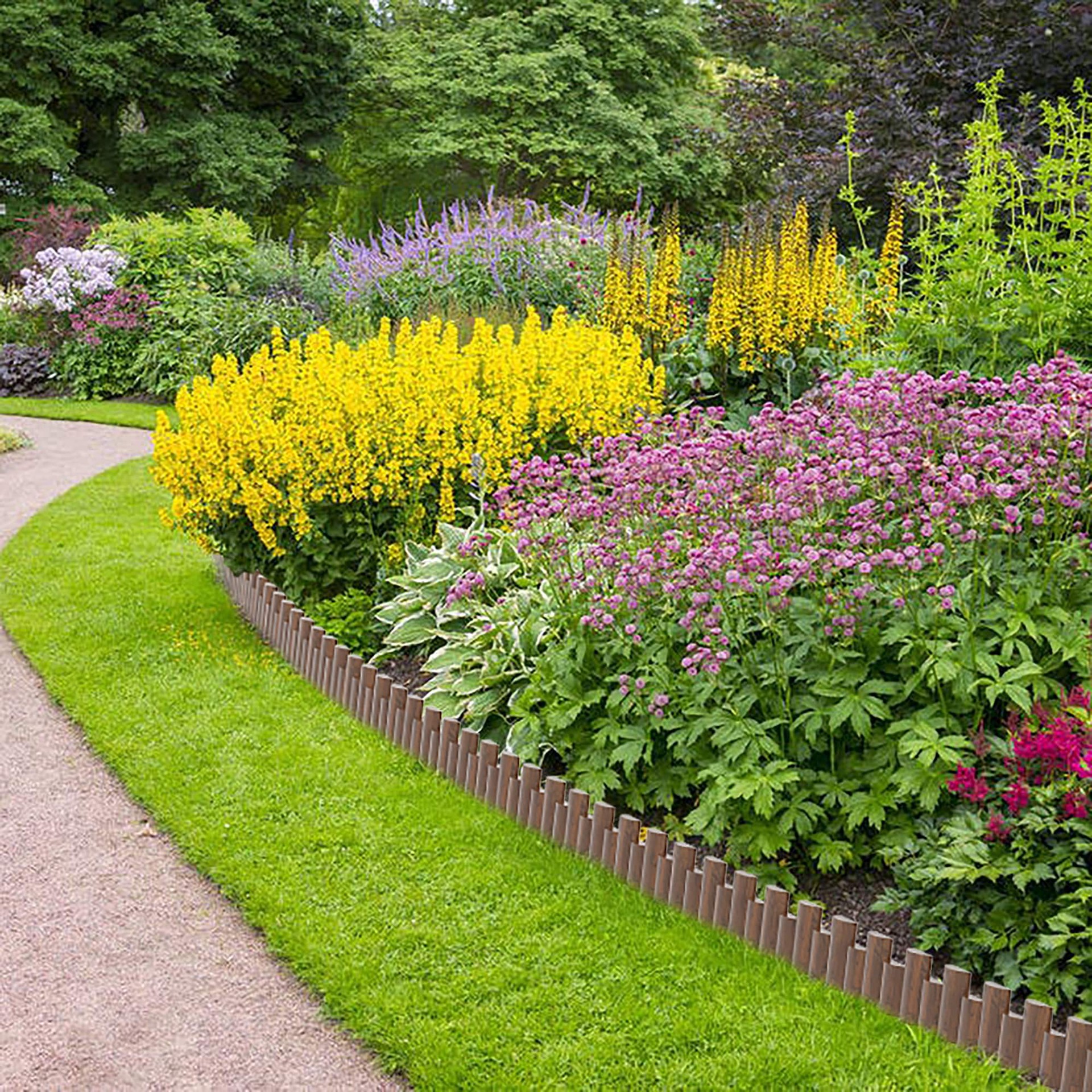 slide 3 of 6, Style Selections 3-ft x 7-in Brown Wood Landscape edging section, 1 ct