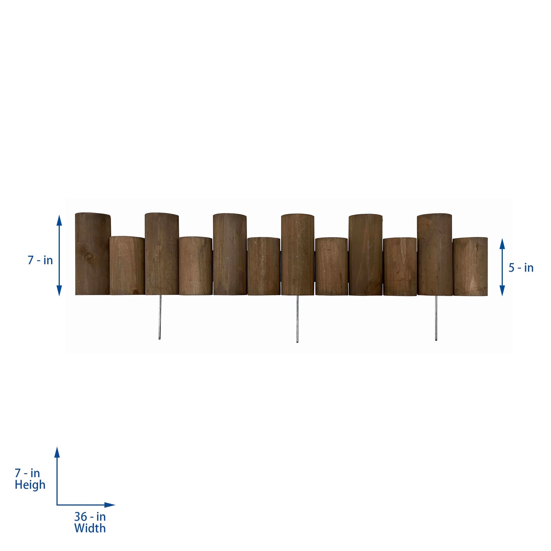 slide 6 of 6, Style Selections 3-ft x 7-in Brown Wood Landscape edging section, 1 ct