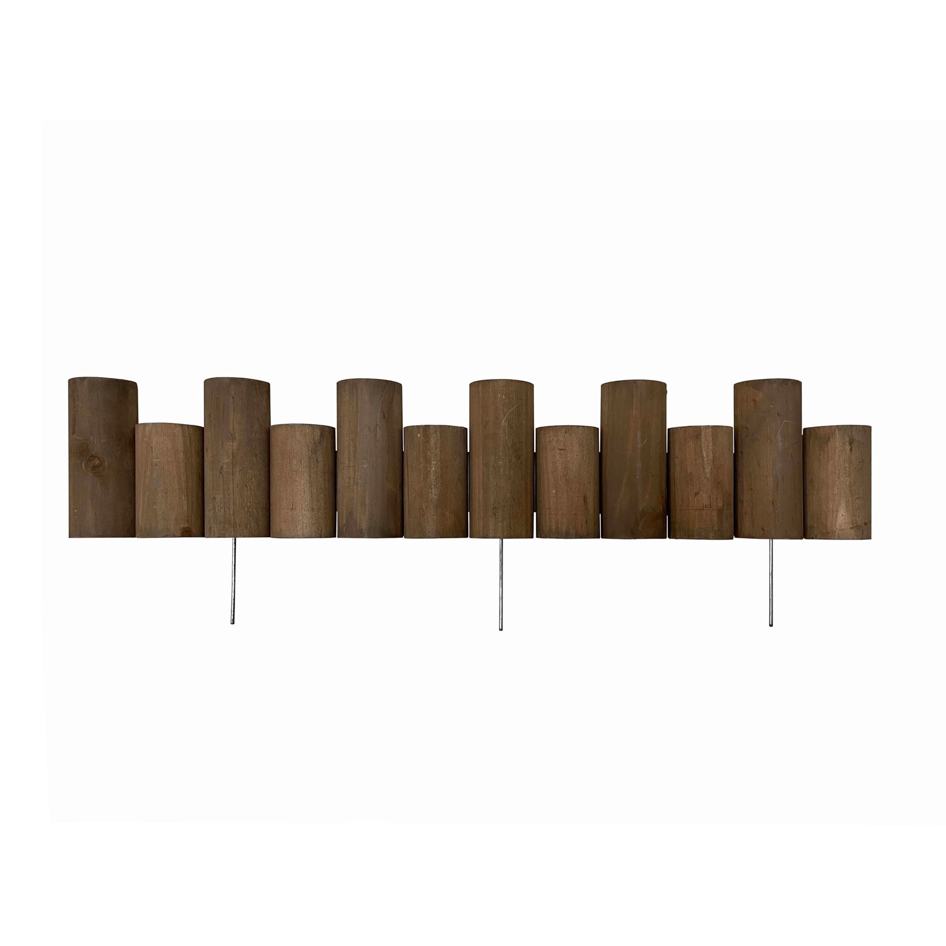 slide 1 of 6, Style Selections 3-ft x 7-in Brown Wood Landscape edging section, 1 ct