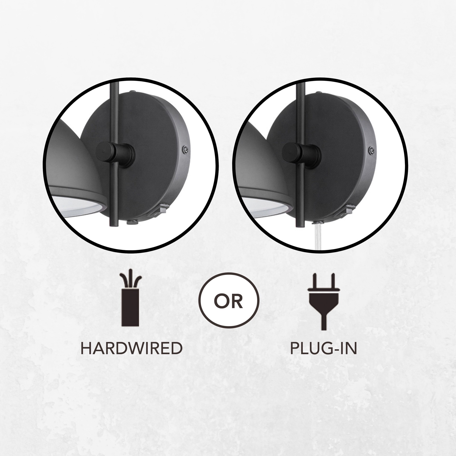 slide 4 of 6, allen + roth Wayton 9-in W 1 -Light Matte Black Wall Sconce, 1 ct