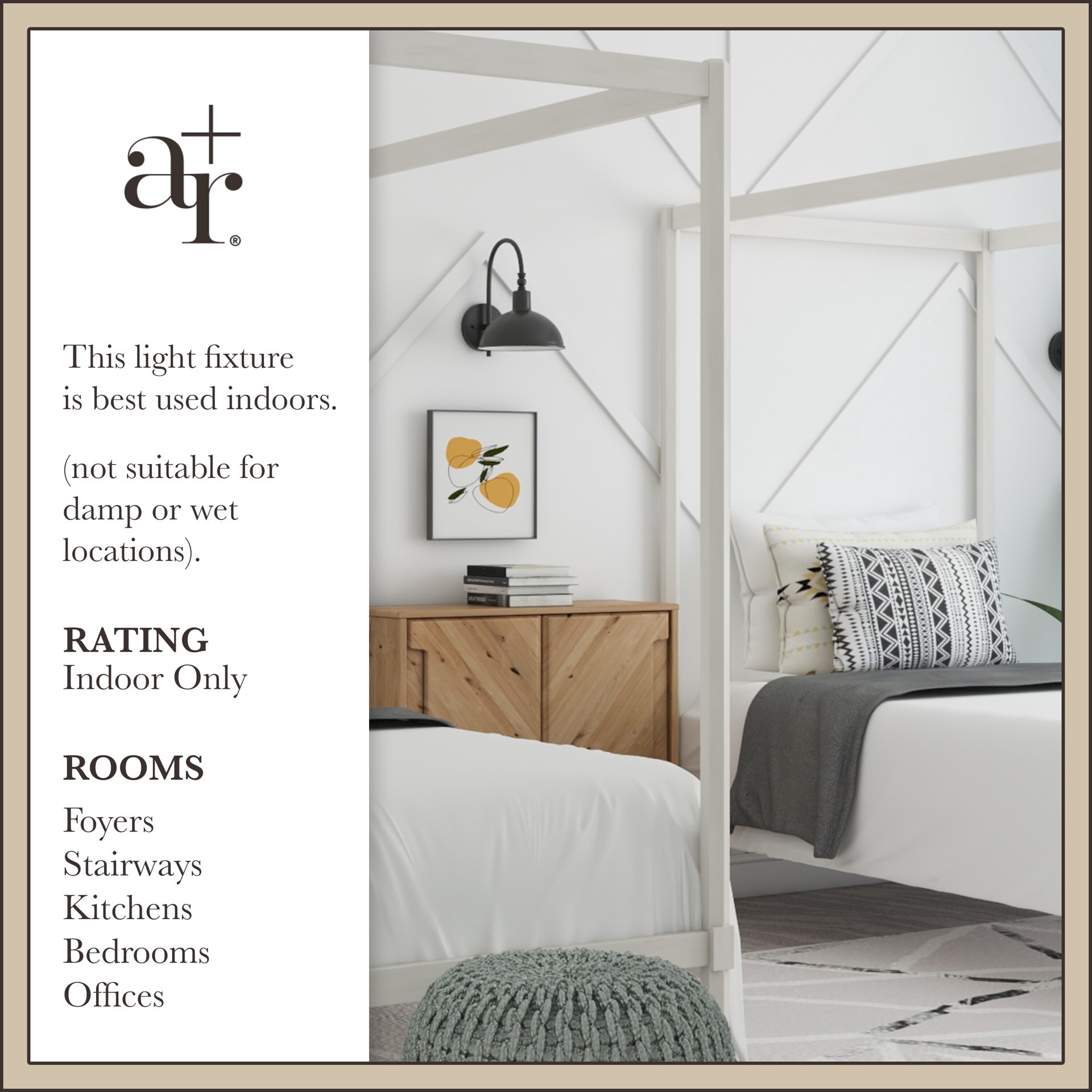 slide 5 of 6, allen + roth Wayton 9-in W 1 -Light Matte Black Wall Sconce, 1 ct