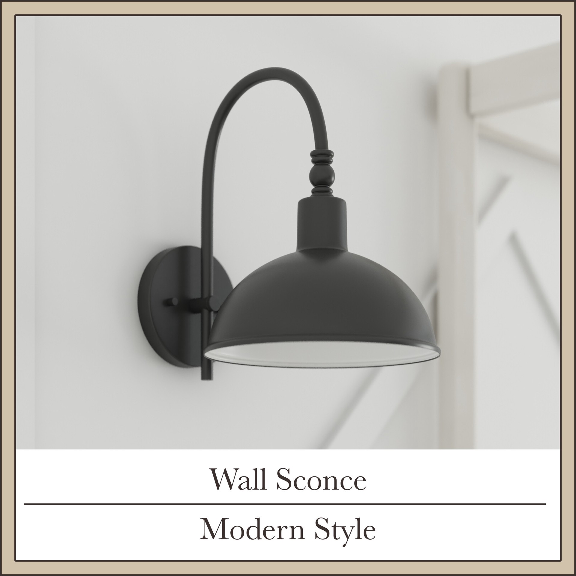 slide 6 of 6, allen + roth Wayton 9-in W 1 -Light Matte Black Wall Sconce, 1 ct