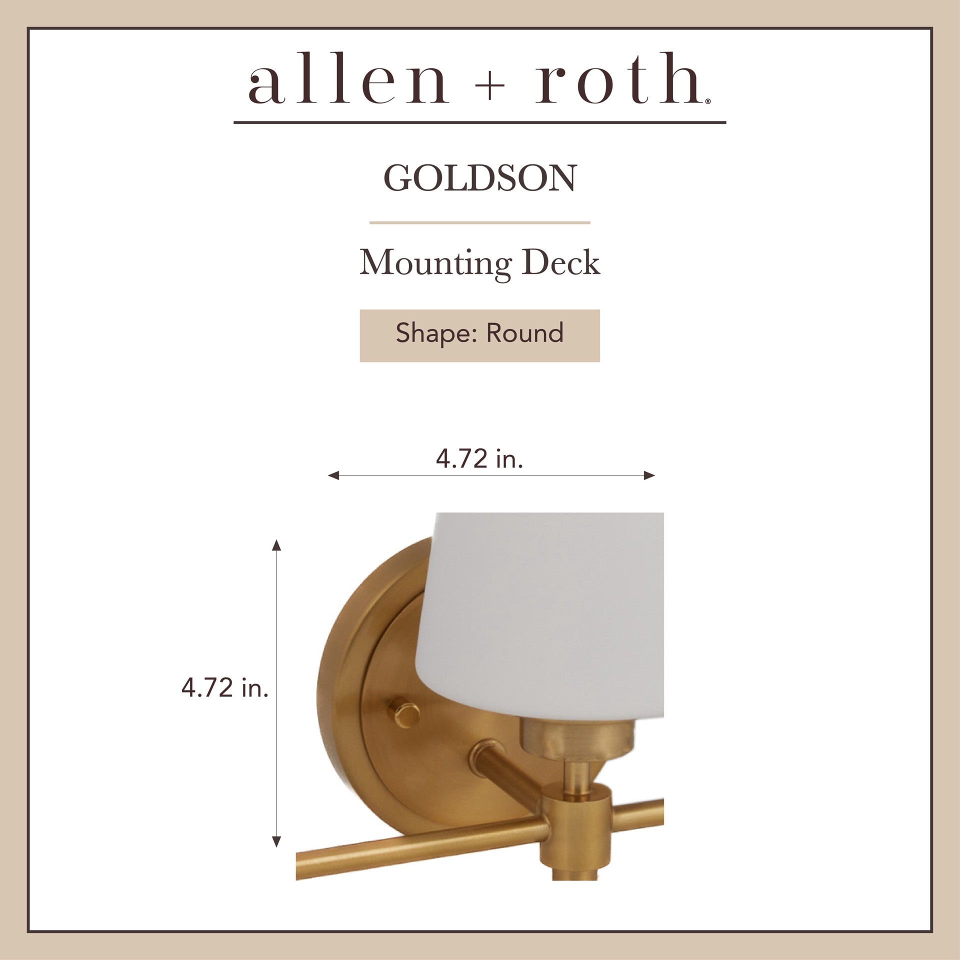 slide 3 of 6, allen + roth Goldson 22.5-in 3 -Light Brushed Gold Transitional Vanity light bar, 1 ct