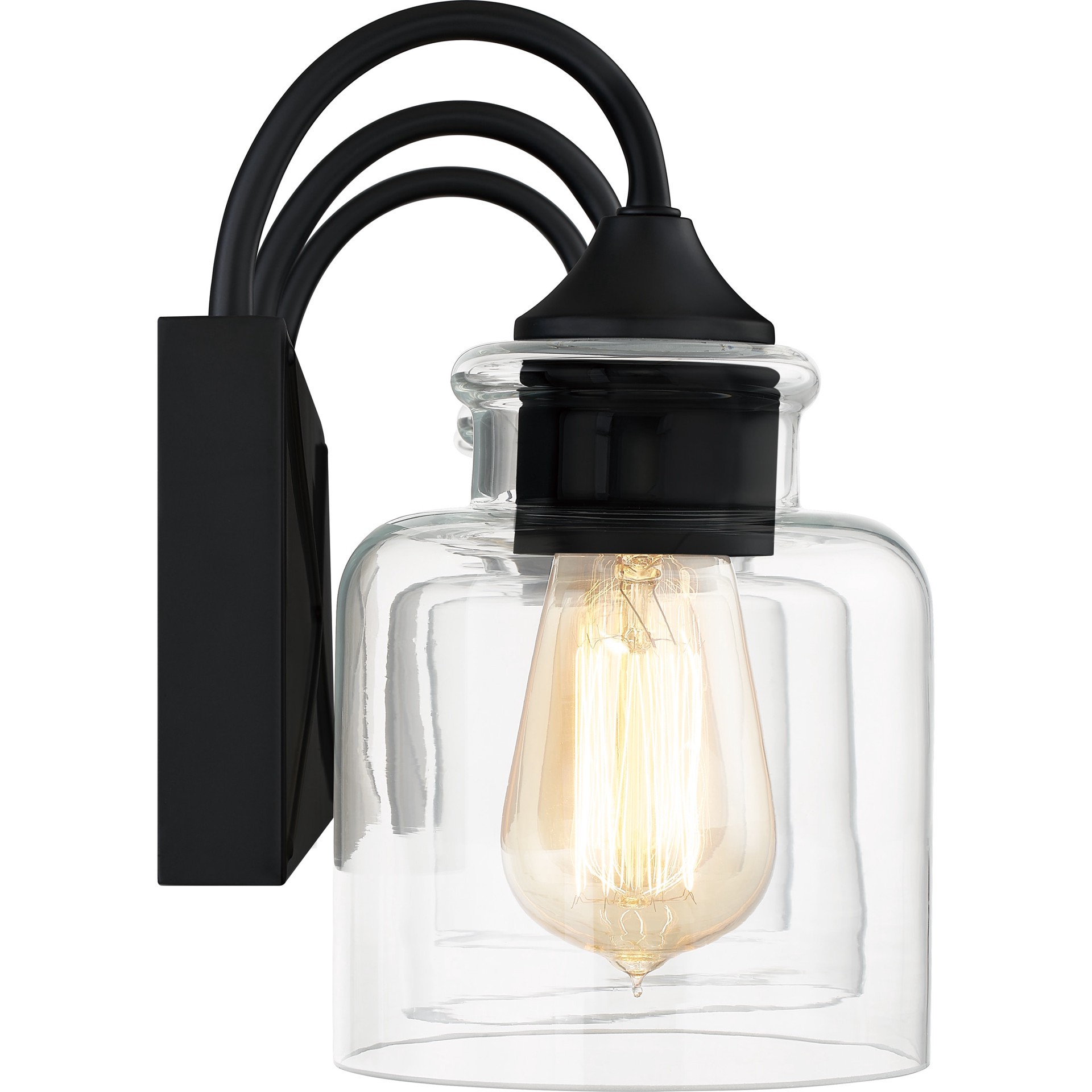 slide 4 of 6, Quoizel Barrow 21-in 3 -Light Matte Black Transitional Vanity light, 1 ct