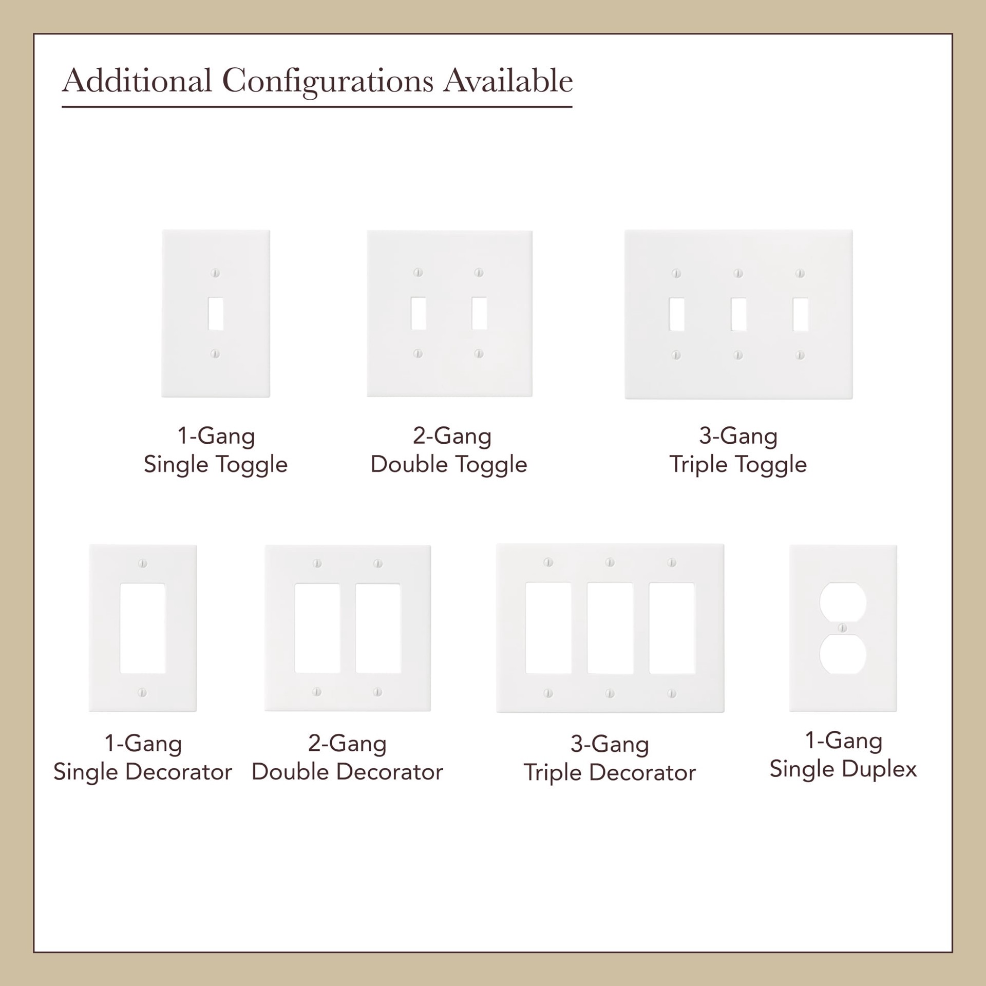 slide 3 of 6, allen + roth Subway 3 -Gang Standard Size White Polished Cast stone Indoor Decorator Wall Plate, 1 ct