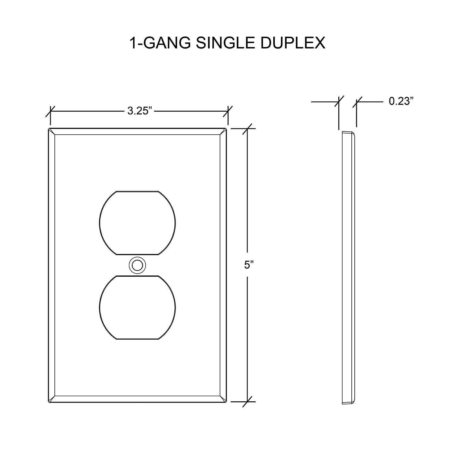 slide 6 of 6, allen + roth Subway 1 -Gang Standard Size White Polished Cast stone Indoor Duplex Wall Plate, 1 ct