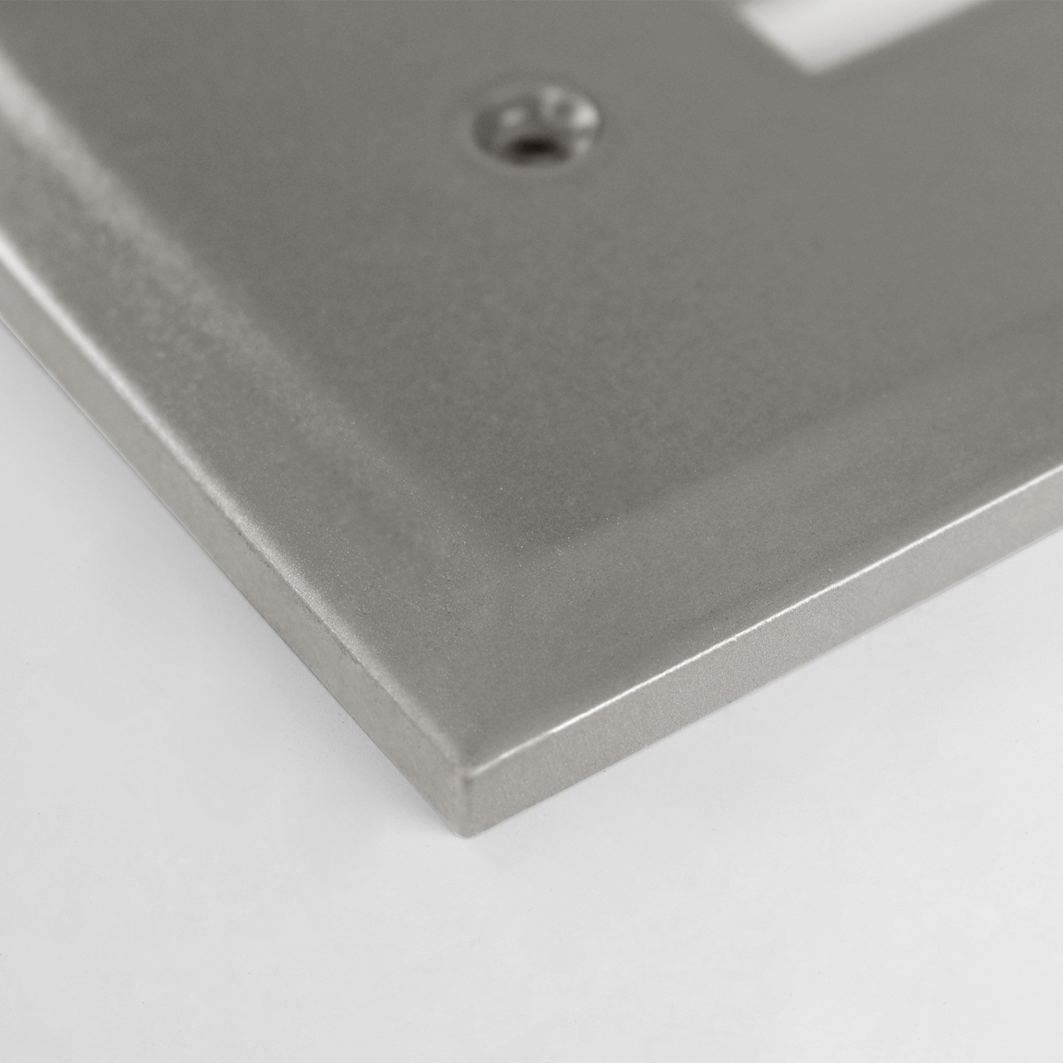 slide 2 of 6, allen + roth allen + roth 1 -Gang Standard Size Brushed Nickel Nickel Indoor Decorator Wall Plate, 1 ct