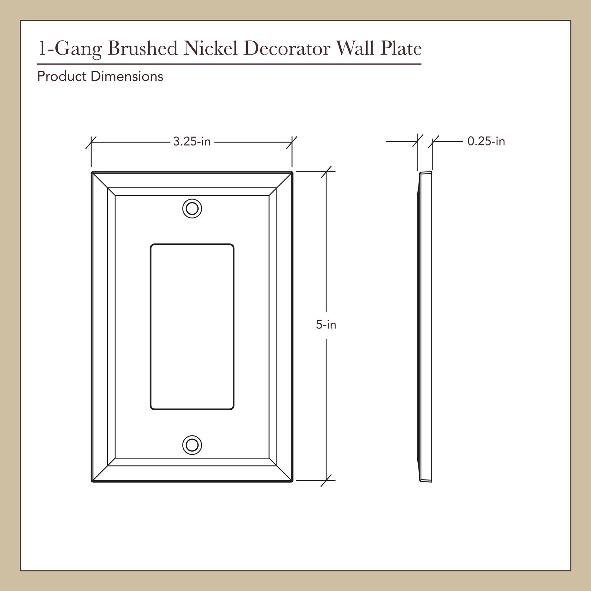 slide 4 of 6, allen + roth allen + roth 1 -Gang Standard Size Brushed Nickel Nickel Indoor Decorator Wall Plate, 1 ct