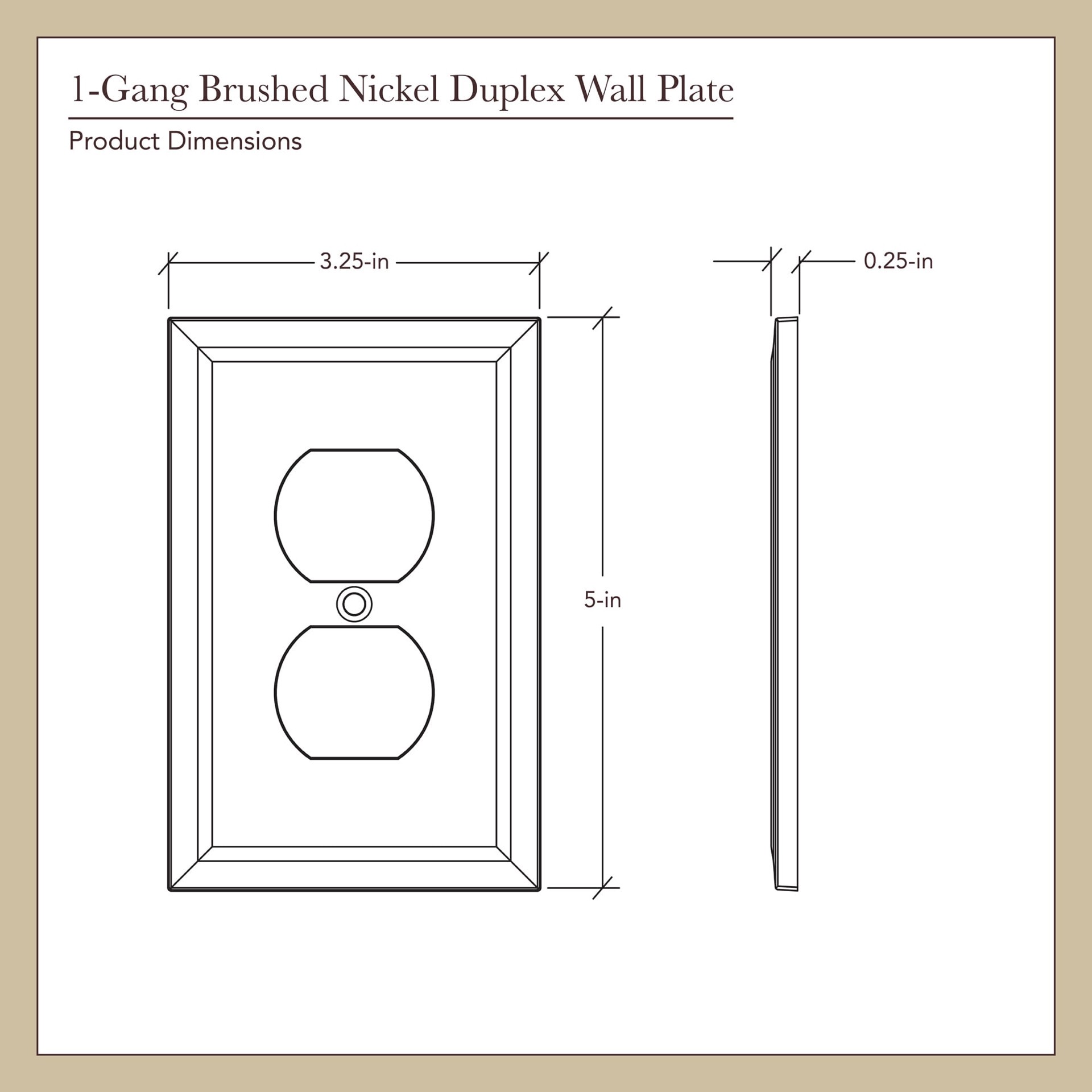 slide 4 of 6, allen + roth allen + roth 1 -Gang Standard Size Brushed Nickel Nickel Indoor Duplex Wall Plate, 1 ct