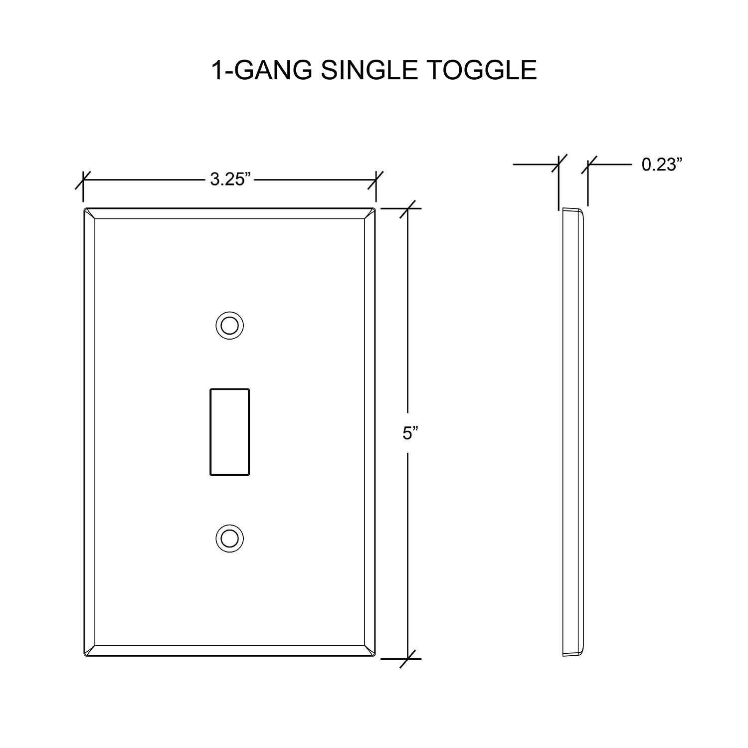 slide 6 of 6, allen + roth Subway 1 -Gang Standard Size White Polished Cast stone Indoor Toggle Wall Plate, 1 ct