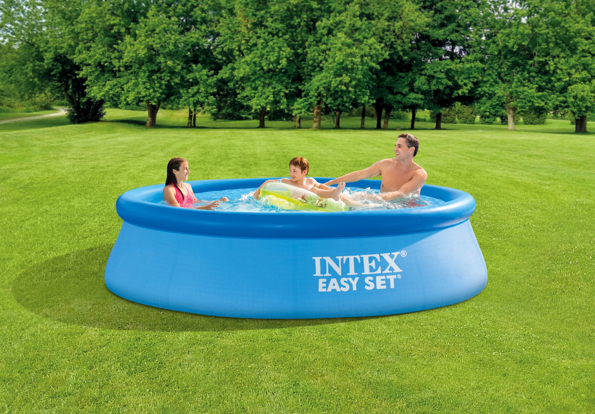 slide 2 of 4, Intex Intex Easy Set Pool 10-ft x 10-ft x 30-in Inflatable top ring Round Above-Ground Pool with Filter Pump, 1 ct