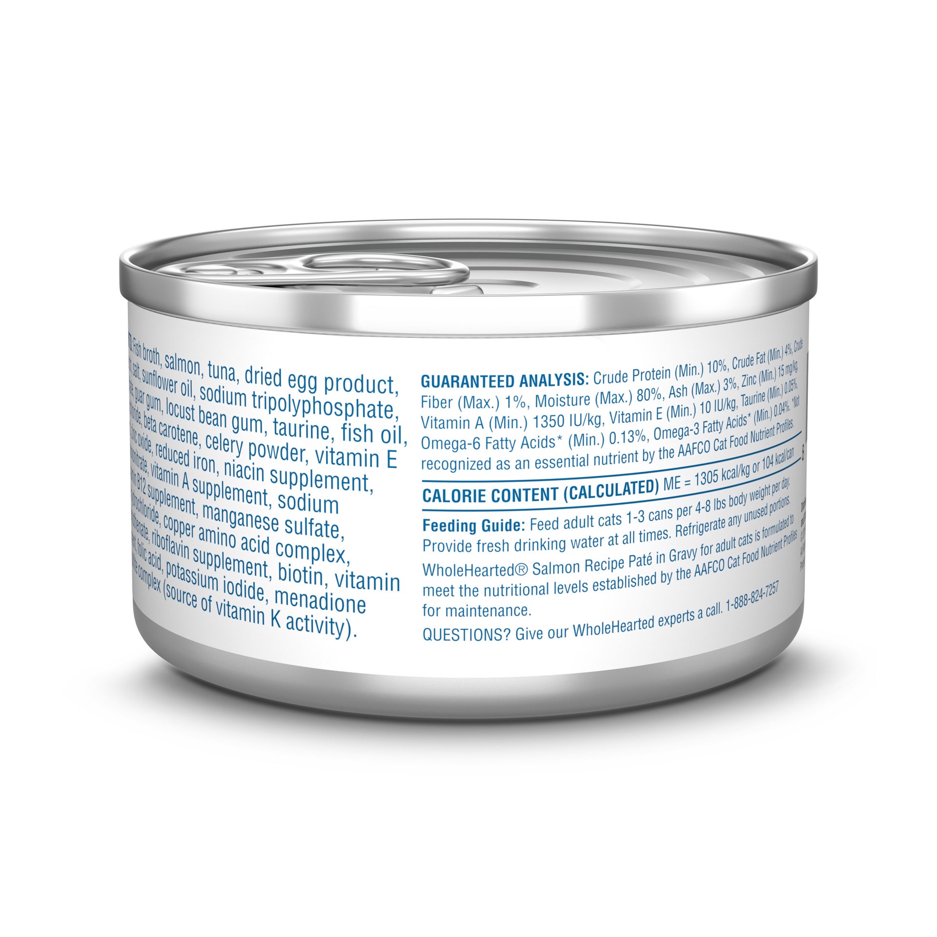 slide 3 of 5, WholeHearted Adult Salmon Cat Food, 1 ct