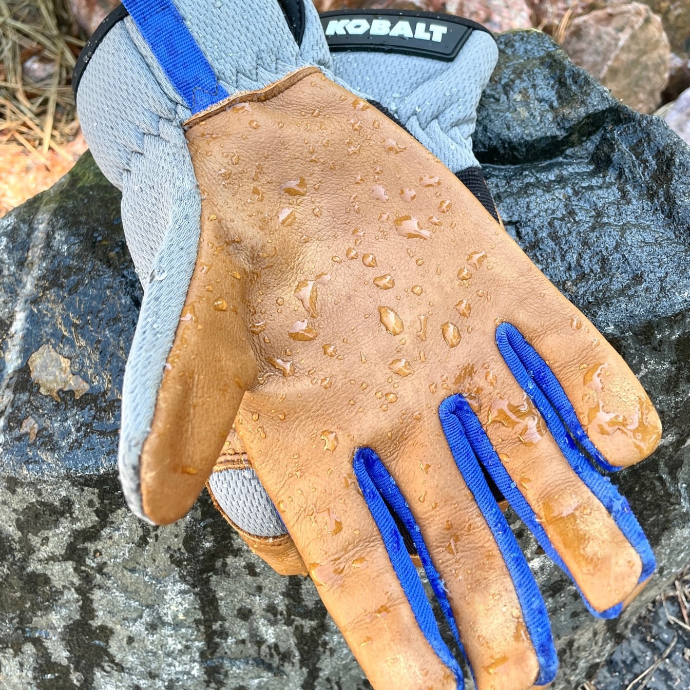 slide 5 of 6, Kobalt Large Black Leather Utility Gloves 1 -Pairs, 1 ct