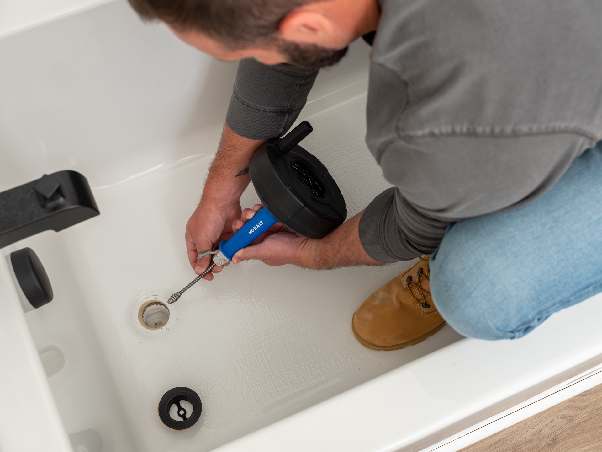 slide 6 of 6, Kobalt 1/4-in x 15-ft High carbon wire Hand auger for Drain, 1 ct