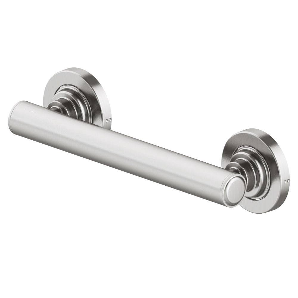 slide 1 of 6, allen + roth Townley 9-in Brushed nickel Wall mount ADA Compliant Grab Bar ( 500-lb Weight Capacity ), 1 ct