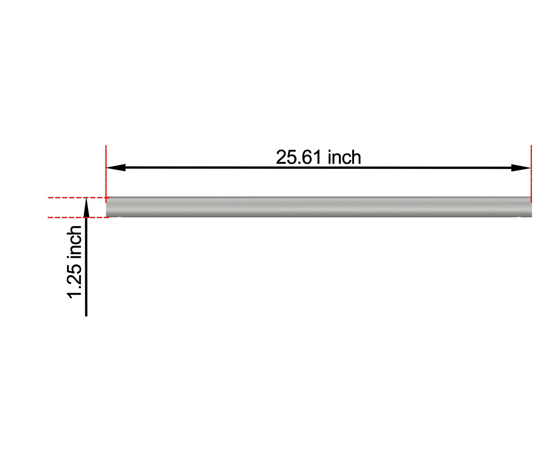 slide 5 of 6, allen + roth Townley 24-in Brushed nickel Wall mount ADA Compliant Grab Bar ( 500-lb Weight Capacity ), 1 ct