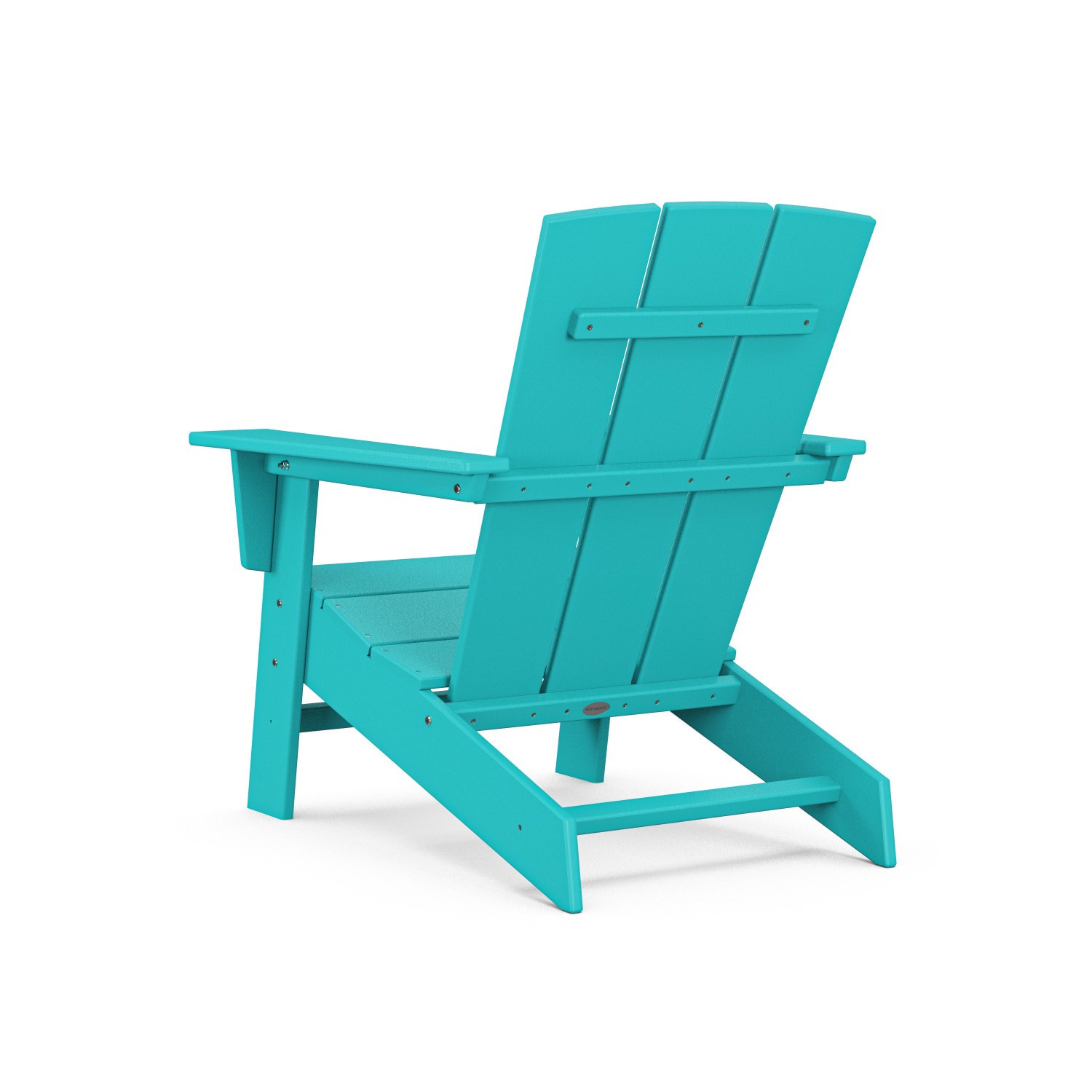 slide 5 of 6, allen + roth by POLYWOOD Oakport Aruba HDPE Frame Stationary Adirondack Chair with Slat Seat, 1 ct