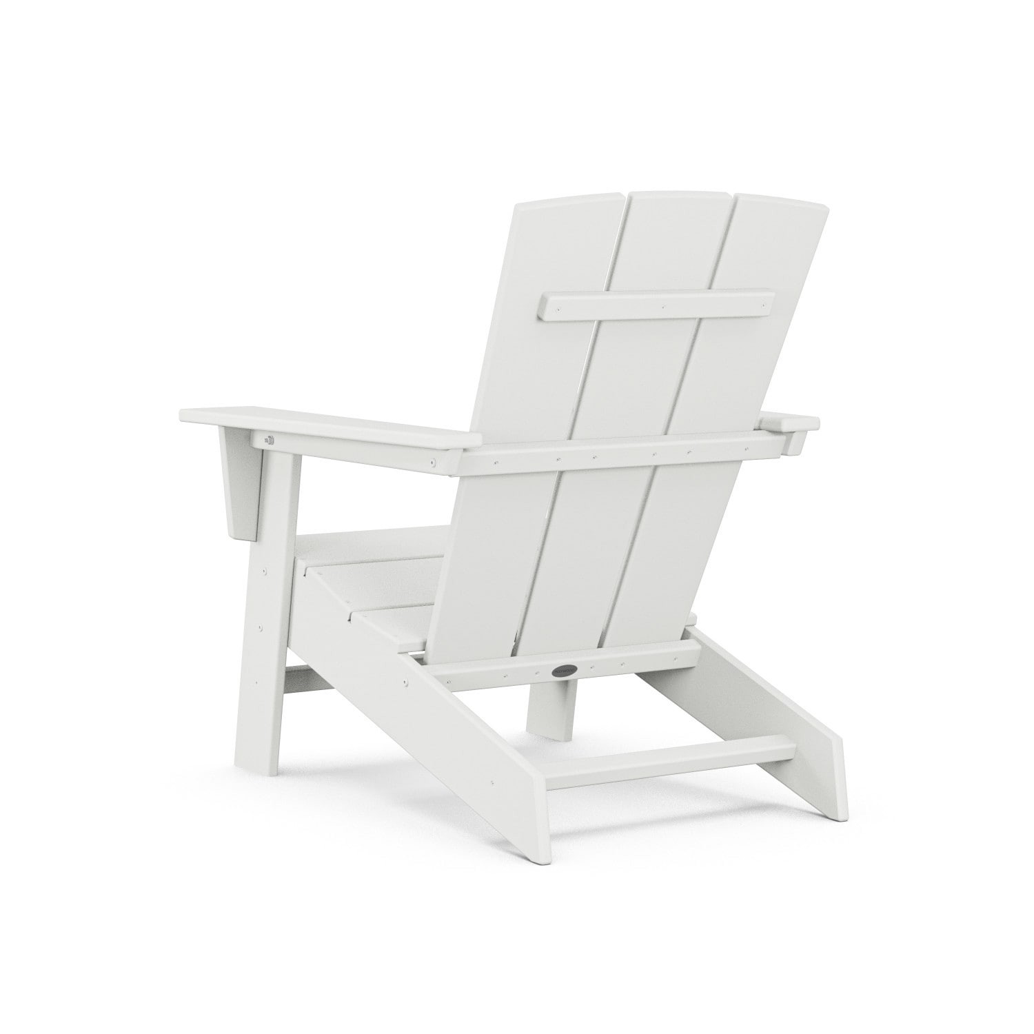 slide 4 of 6, allen + roth by POLYWOOD Oakport White Hdpe Frame Stationary Adirondack Chair with Slat Seat, 1 ct
