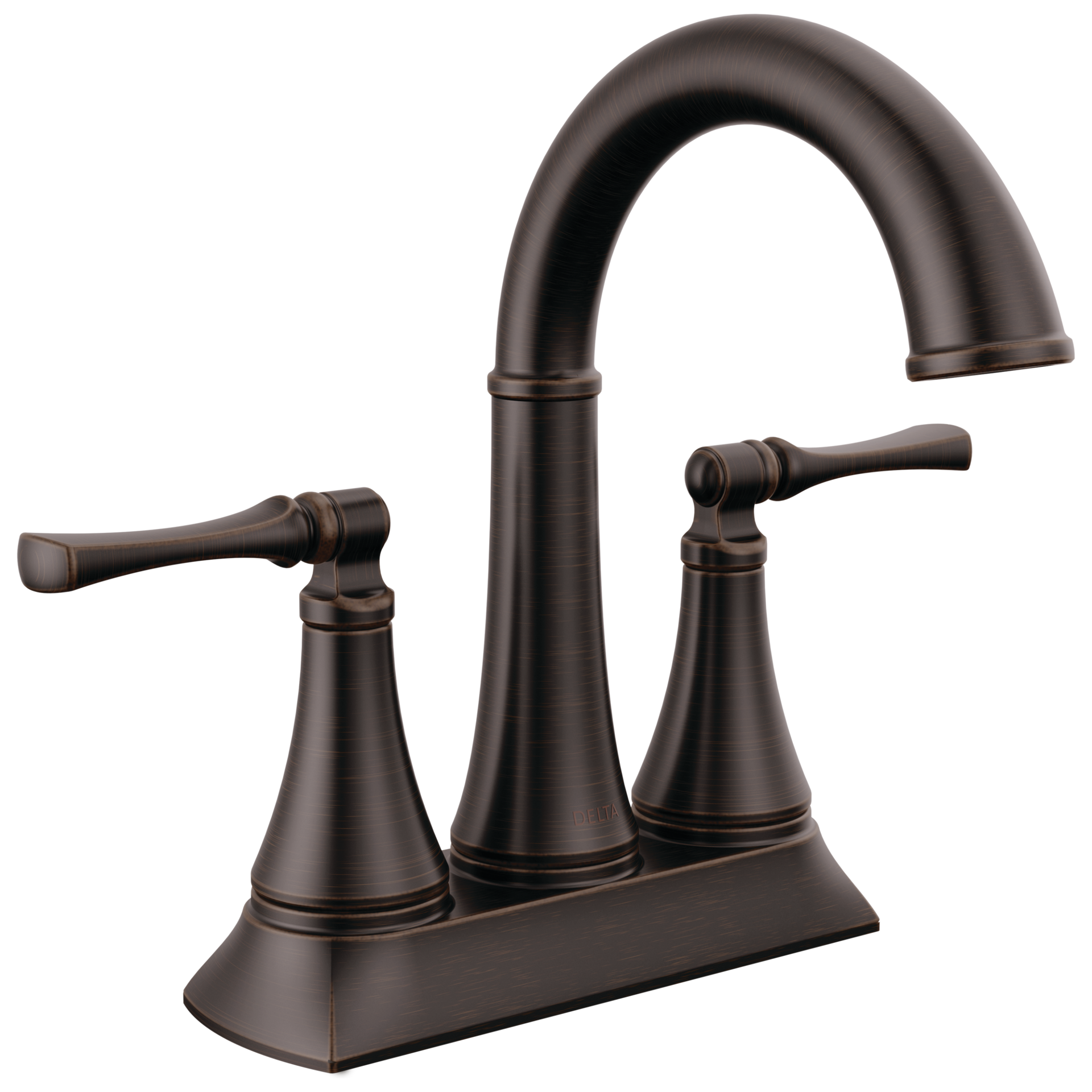 slide 1 of 6, Delta Archdale Venetian Bronze 4-in centerset 2-handle WaterSense Mid-arc Residential Handle Bathroom Sink Faucet with Drain, 1 ct
