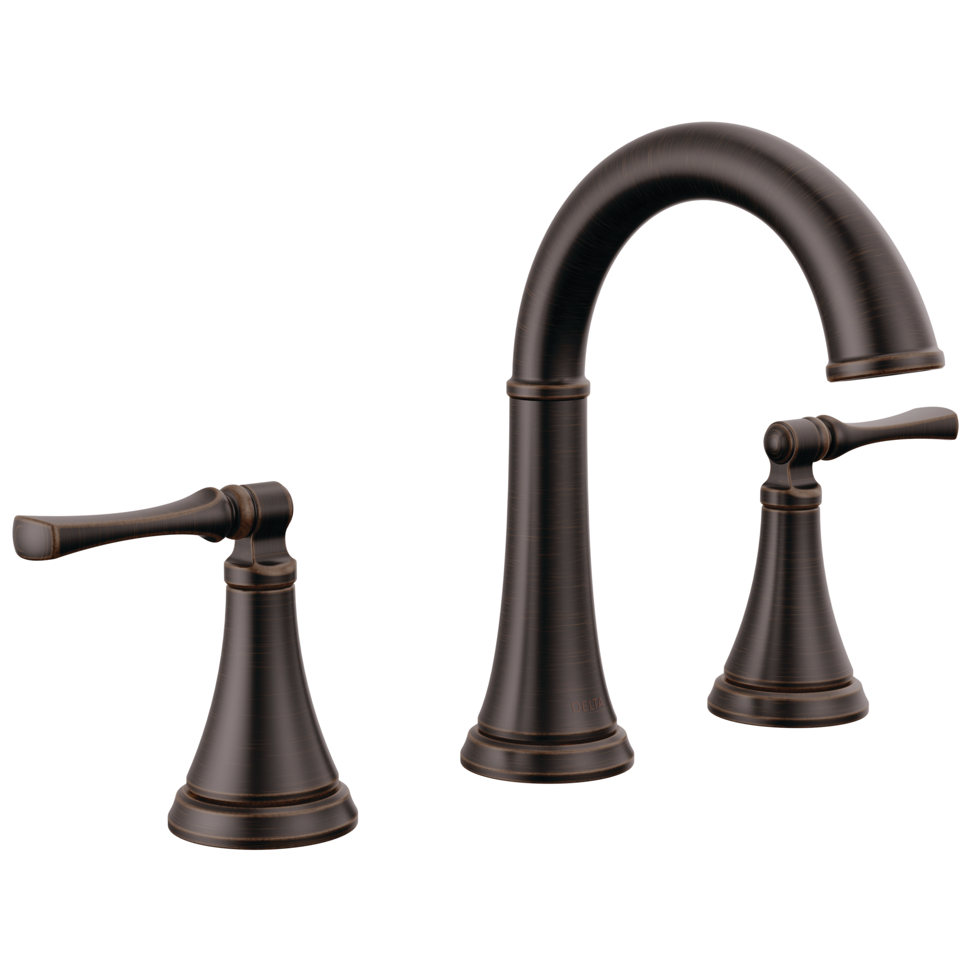 slide 1 of 6, Delta Archdale Venetian Bronze Widespread 2-handle WaterSense Mid-arc Residential Handle Bathroom Sink Faucet with Drain, 1 ct