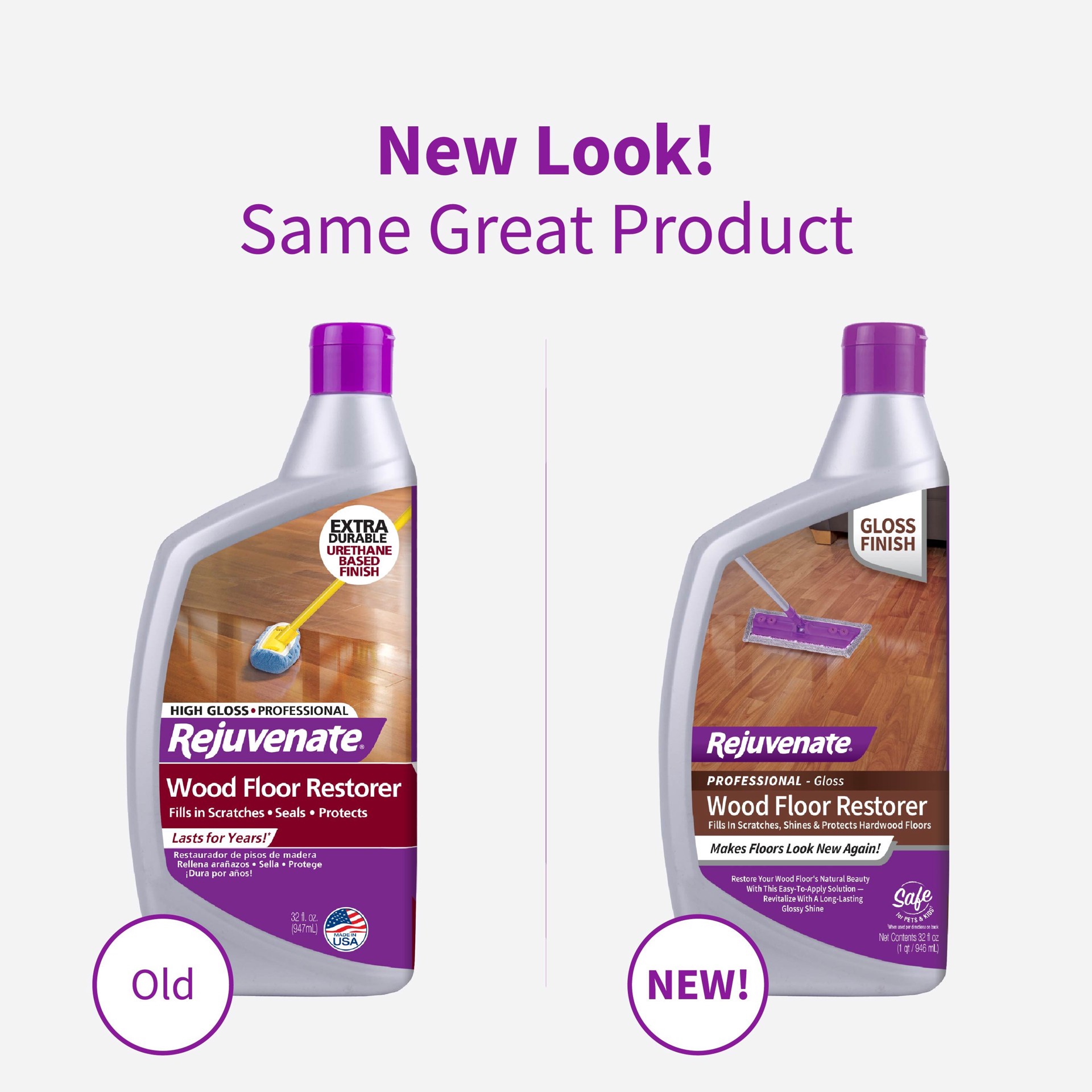 slide 3 of 6, Rejuvenate Professional Wood Restorer High gloss Floor Polish 32 Fluid ounce (s), 1 ct