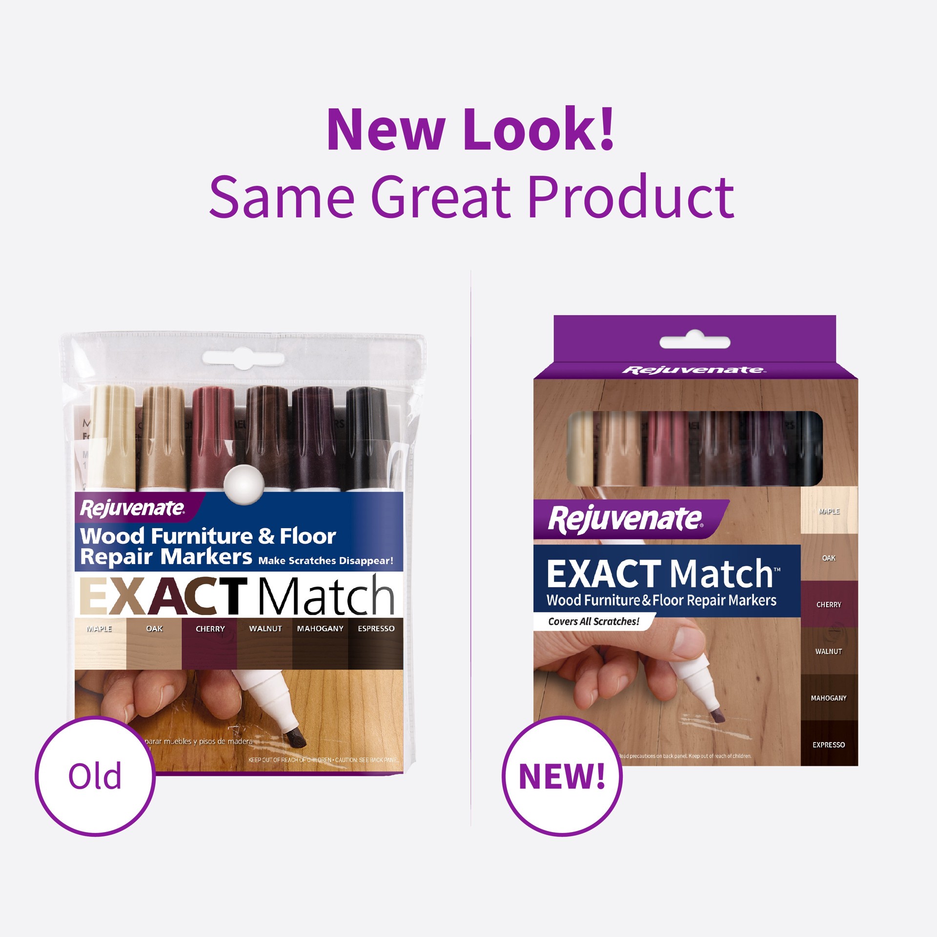 slide 4 of 6, Rejuvenate Exact Match Wood Furniture Floor Repair Markers Maple, Oak, Cherry, Walnut, Mahogany, Espresso Water-based Stain marker, 1 ct