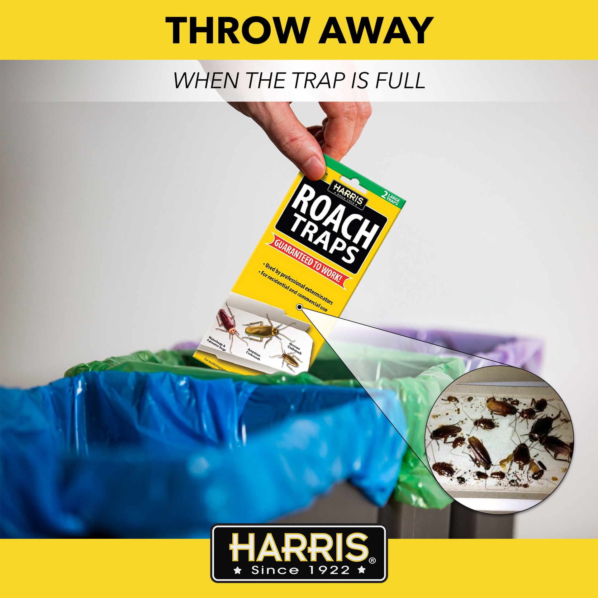slide 6 of 6, Harris Easy-To-Use Roach Indoor Glue Cartridge Insect Trap 2 -Pack, 1 ct