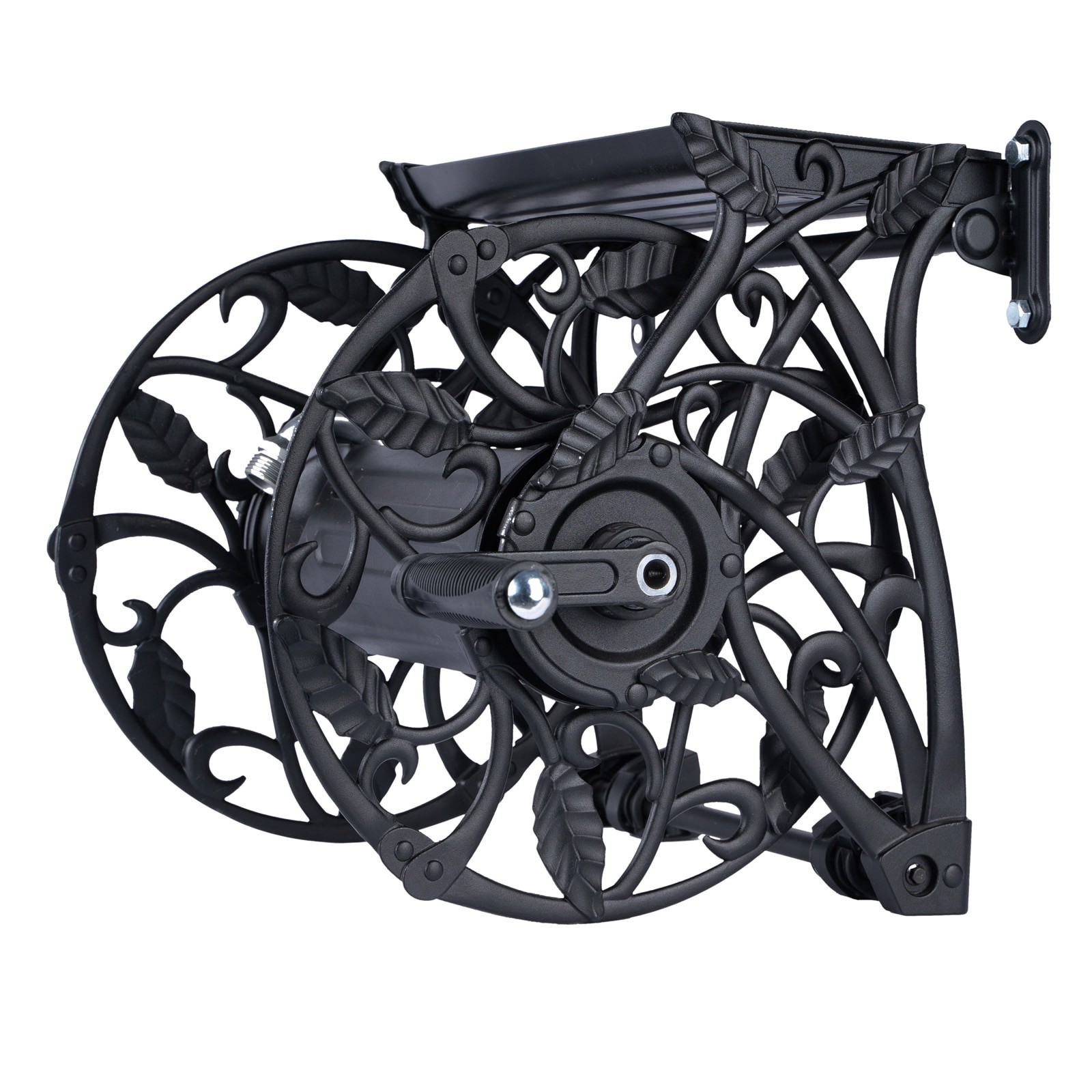slide 1 of 6, Style Selections Aluminum 125-ft Wall-mount Hose Reel, 1 ct