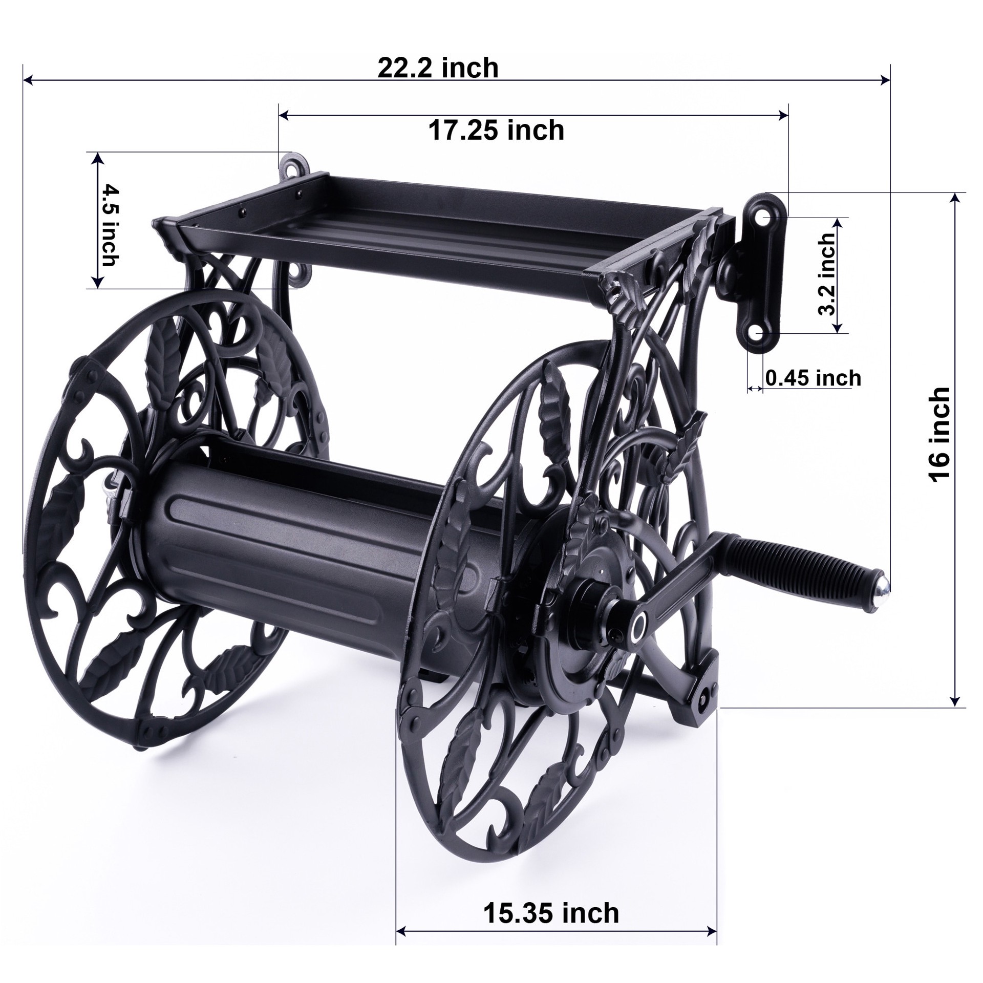 slide 6 of 6, Style Selections Aluminum 125-ft Wall-mount Hose Reel, 1 ct