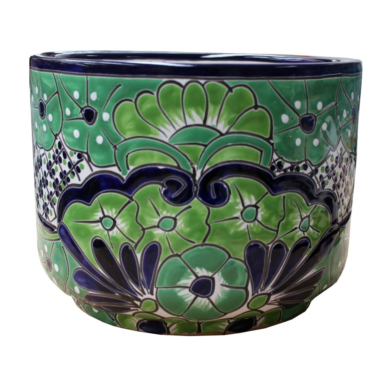 slide 1 of 1, B ARTE BICENTENARIO Round 11.81-in W Multiple colors/finishes Ceramic Indoor/Outdoor Planter, 1 ct