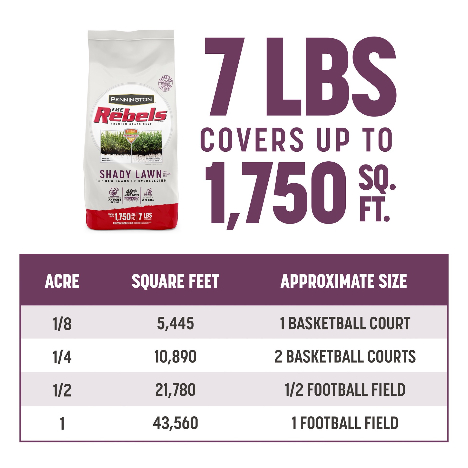slide 4 of 6, Pennington The Rebels 7-lb Mixture/Blend Grass Seed, 1 ct