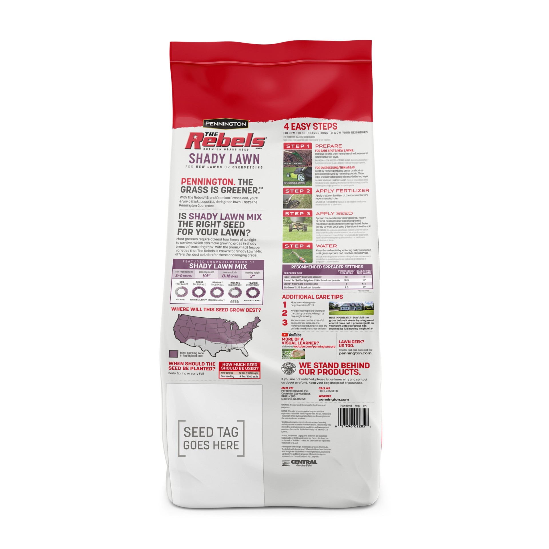 slide 5 of 6, Pennington The Rebels 7-lb Mixture/Blend Grass Seed, 1 ct