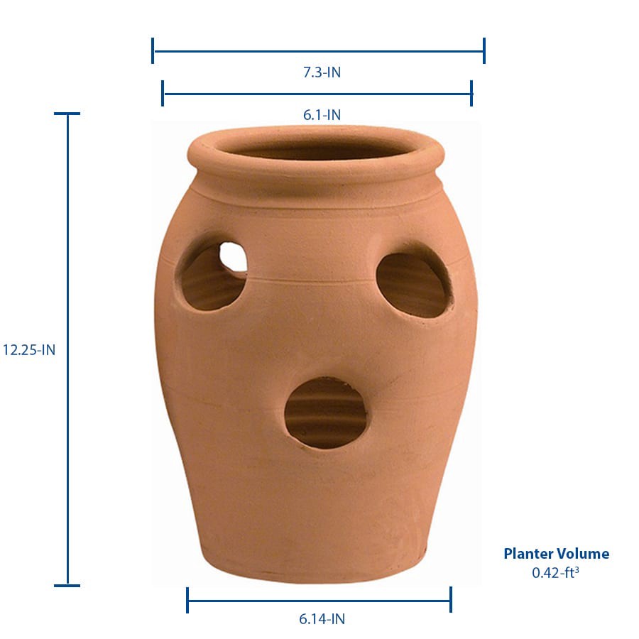 slide 2 of 6, Pennington 7.25-in W x 8.25-in L Orange Clay Indoor/Outdoor Planter, 1 ct