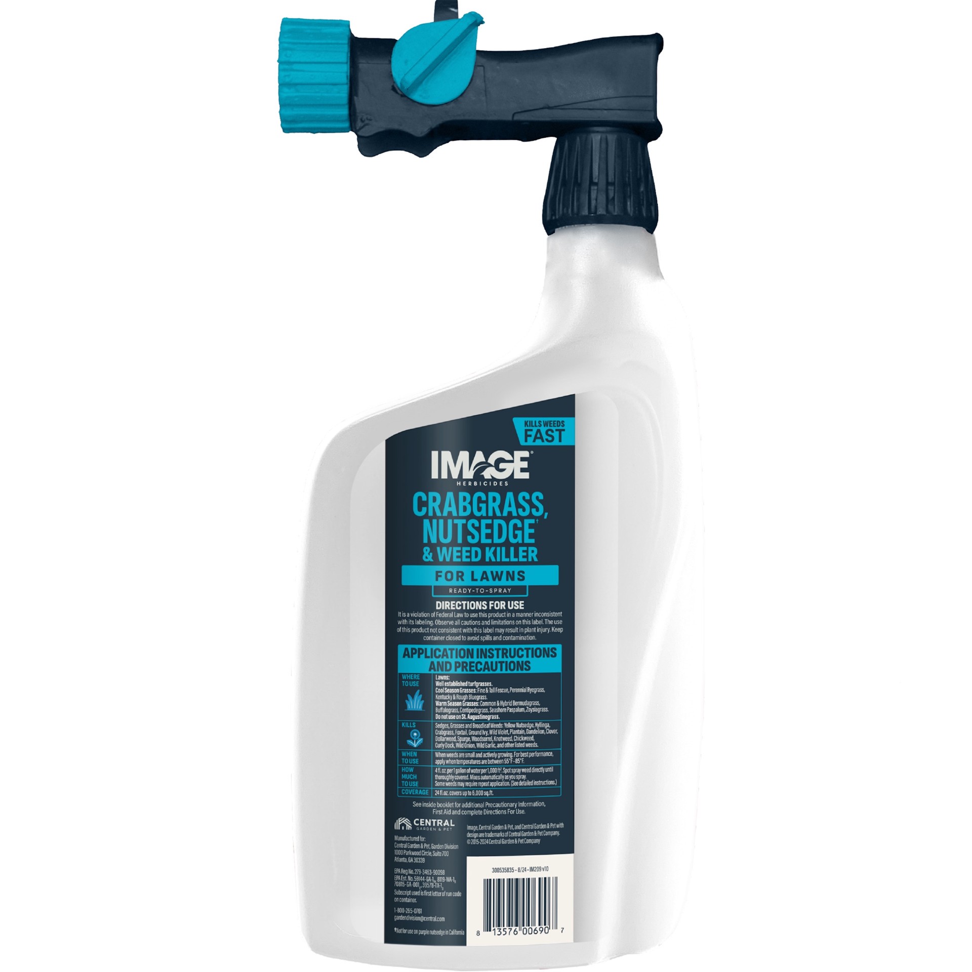 slide 5 of 6, IMAGE All In One RTS 24 -oz Hose end sprayer Lawn Weed Killer, 1 ct