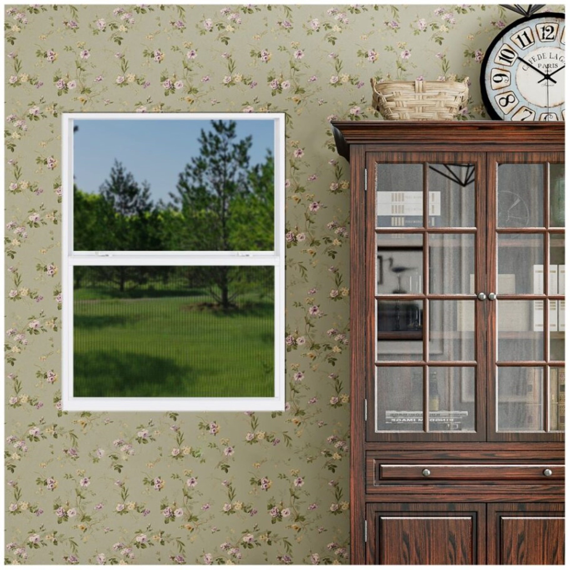 slide 5 of 6, RELIABILT 46000 Series 35-1/2-in x 47-1/2-in White Exterior Aluminum New Construction Single Hung Window Low-E Double Pane Glass (Half Screen Included), 1 ct