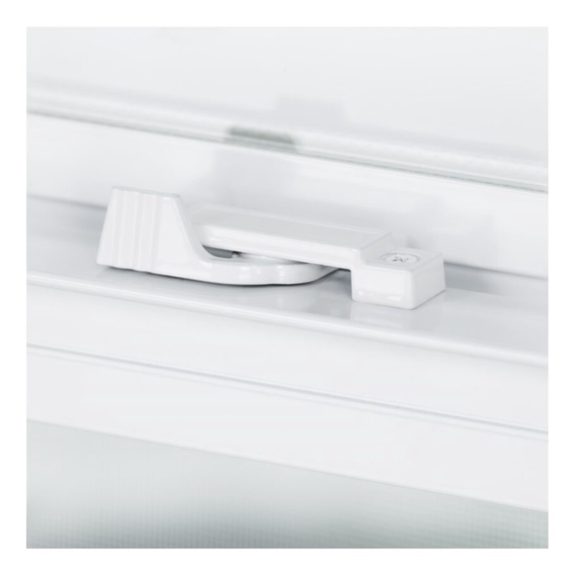 slide 6 of 6, RELIABILT 46000 Series 31-1/2-in x 35-1/2-in White Exterior Aluminum New Construction Single Hung Window Low-E Double Pane Glass with Grids, (Half Screen Included), 1 ct