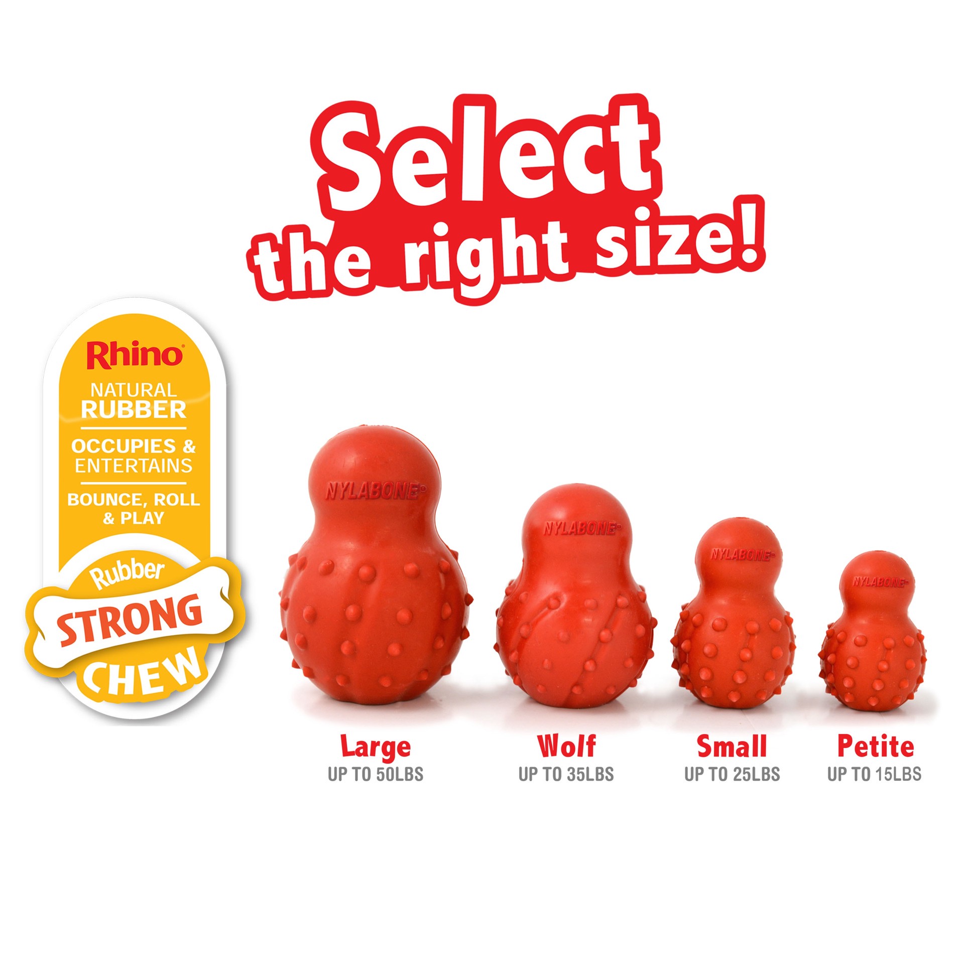 slide 4 of 6, Nylabone Strong Chew Stuffable Cone Rubber Interactive Dog Toy, 1 ct