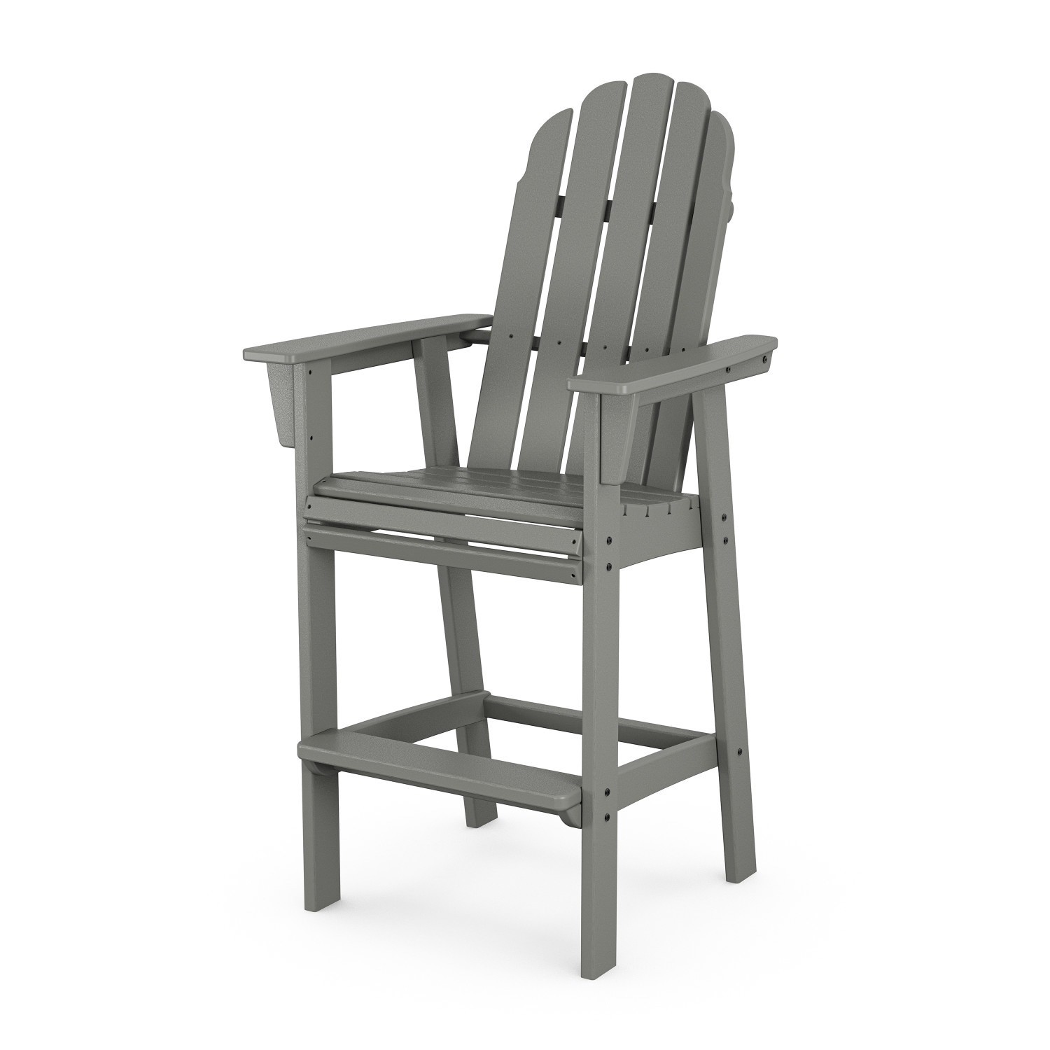 slide 6 of 6, allen + roth by POLYWOOD Oakport Aruba HDPE Frame Stationary Counter-height Chair with Slat Seat, 1 ct
