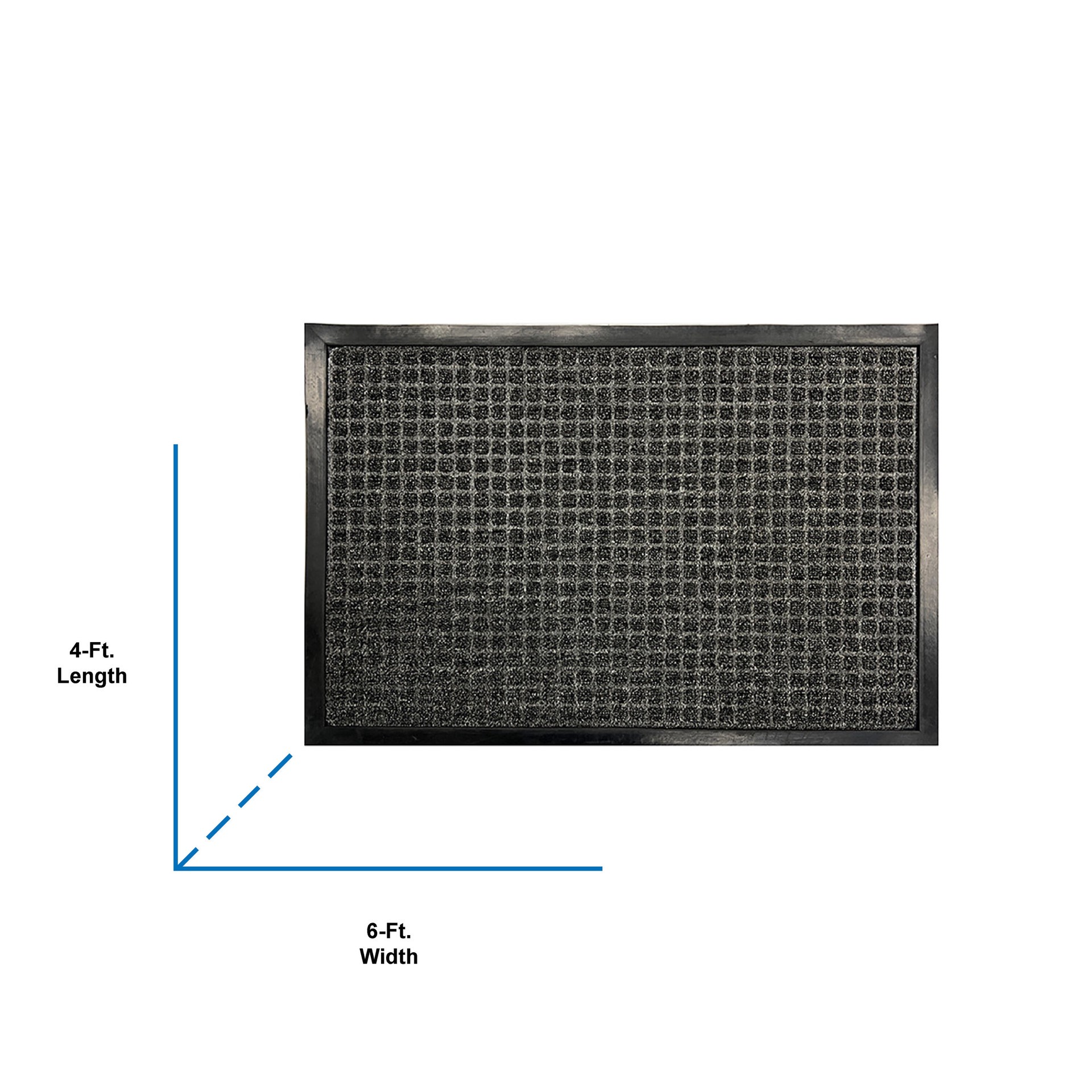 slide 3 of 5, Project Source 48-in x 72-in Gray Non-Slip Grip Indoor or outdoor Utility Mat, 1 ct
