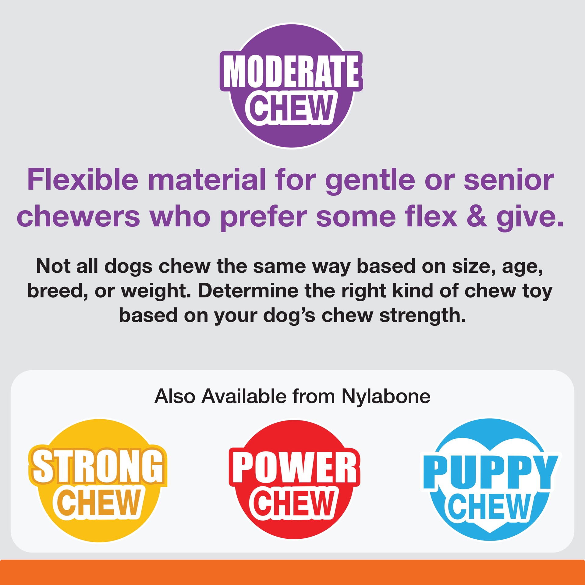 slide 5 of 6, Nylabone Moderate Chew Oval Ring Chicken Nylon Chew Dog Toy, 1 ct