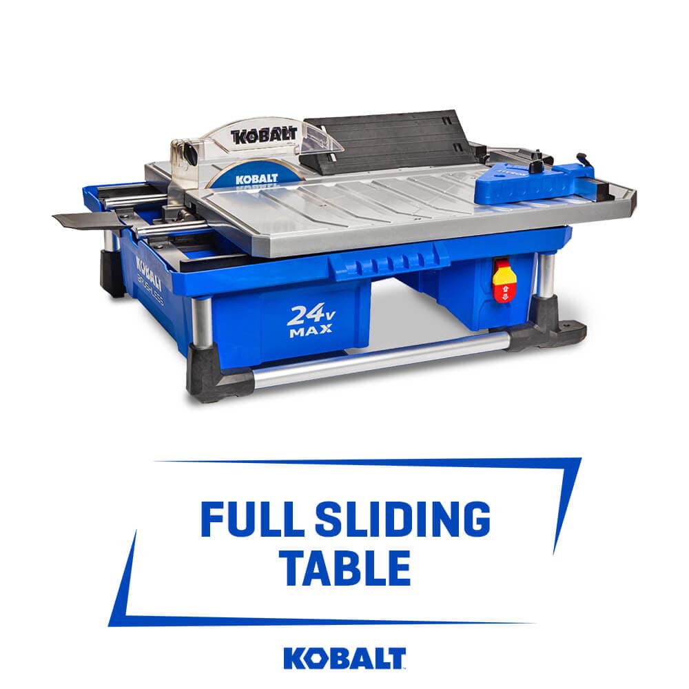 slide 3 of 6, Kobalt 24V 7-in -Blade Cordless Wet Tabletop Sliding Table Tile Saw ( Battery Included ), 1 ct