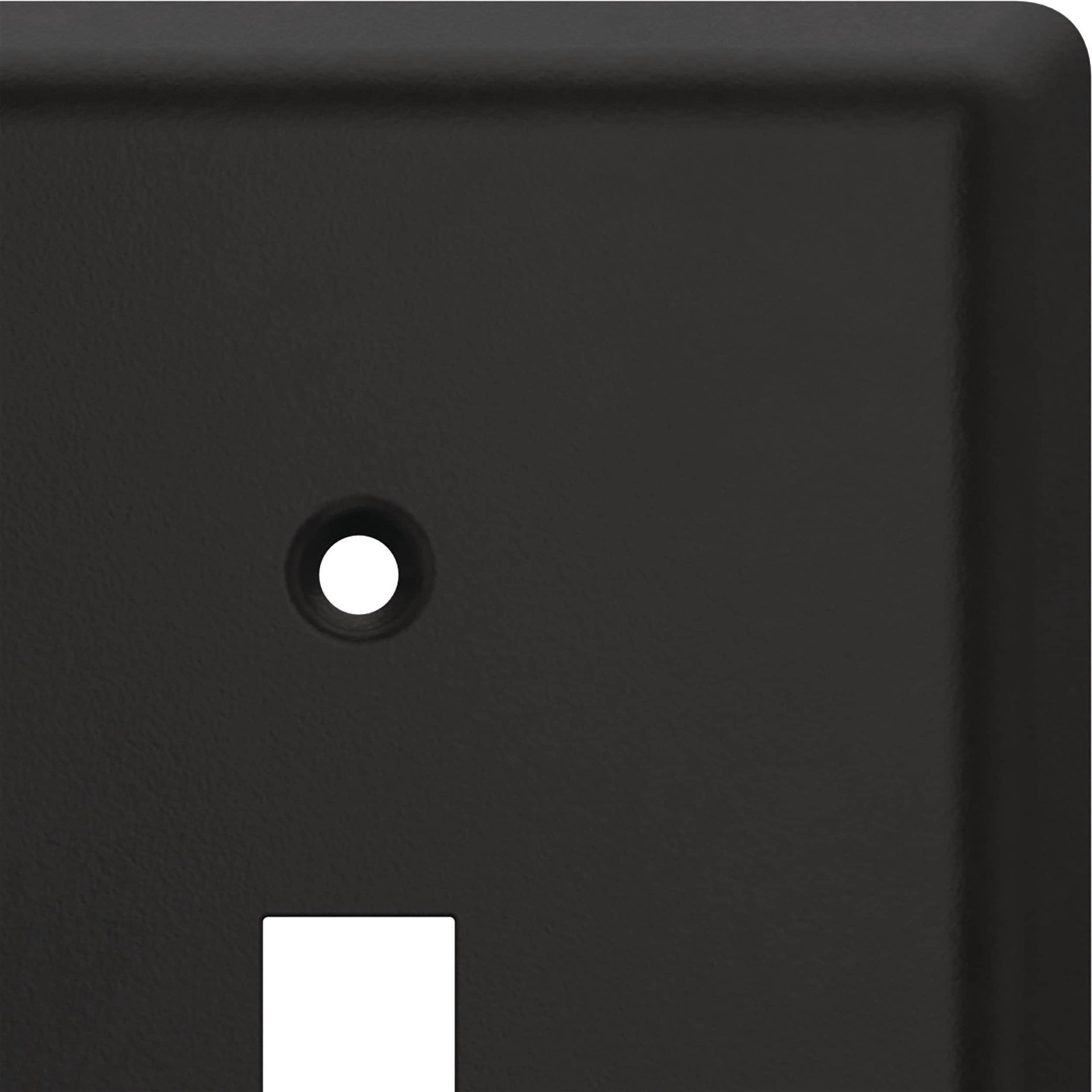 slide 3 of 6, allen + roth Simple Square 1 -Gang Standard Size Matte Black Steel Indoor Toggle Wall Plate, 1 ct