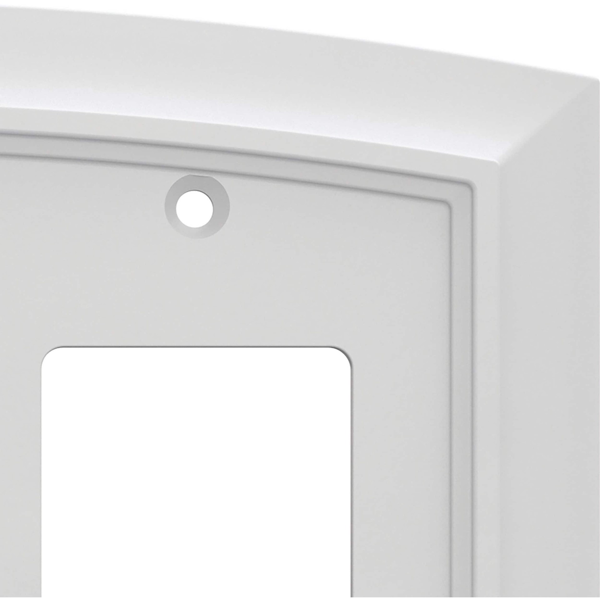 slide 3 of 6, allen + roth Chatham 3 -Gang Midsize Size Pure White Zinc Indoor Decorator Wall Plate, 1 ct