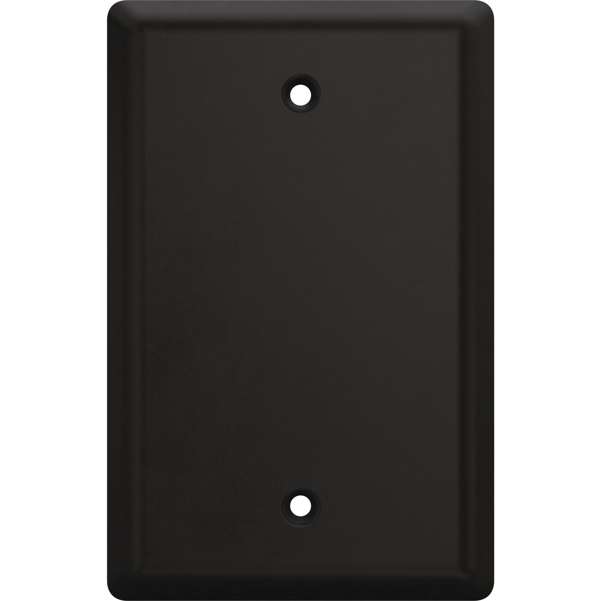 slide 1 of 6, allen + roth Simple Square 1 -Gang Standard Size Matte Black Steel Indoor Blank Wall Plate, 1 ct