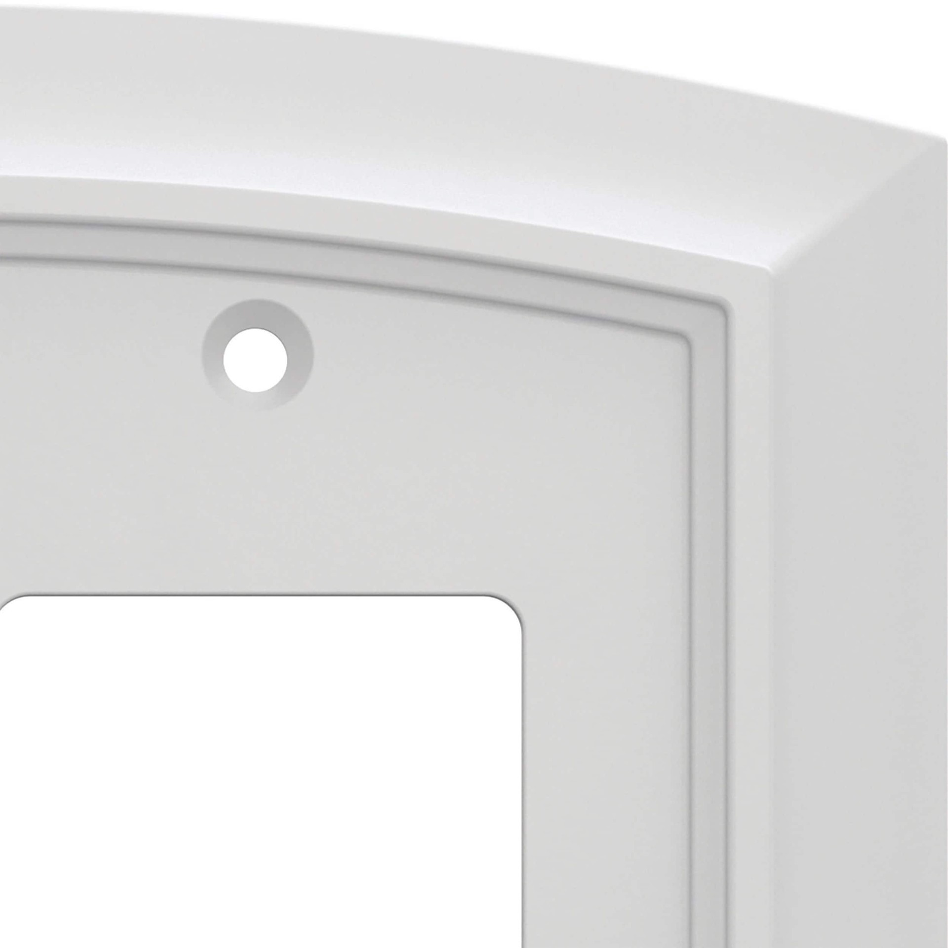 slide 3 of 6, allen + roth Chatham 2 -Gang Midsize Size Pure White Zinc Indoor Decorator Wall Plate, 1 ct