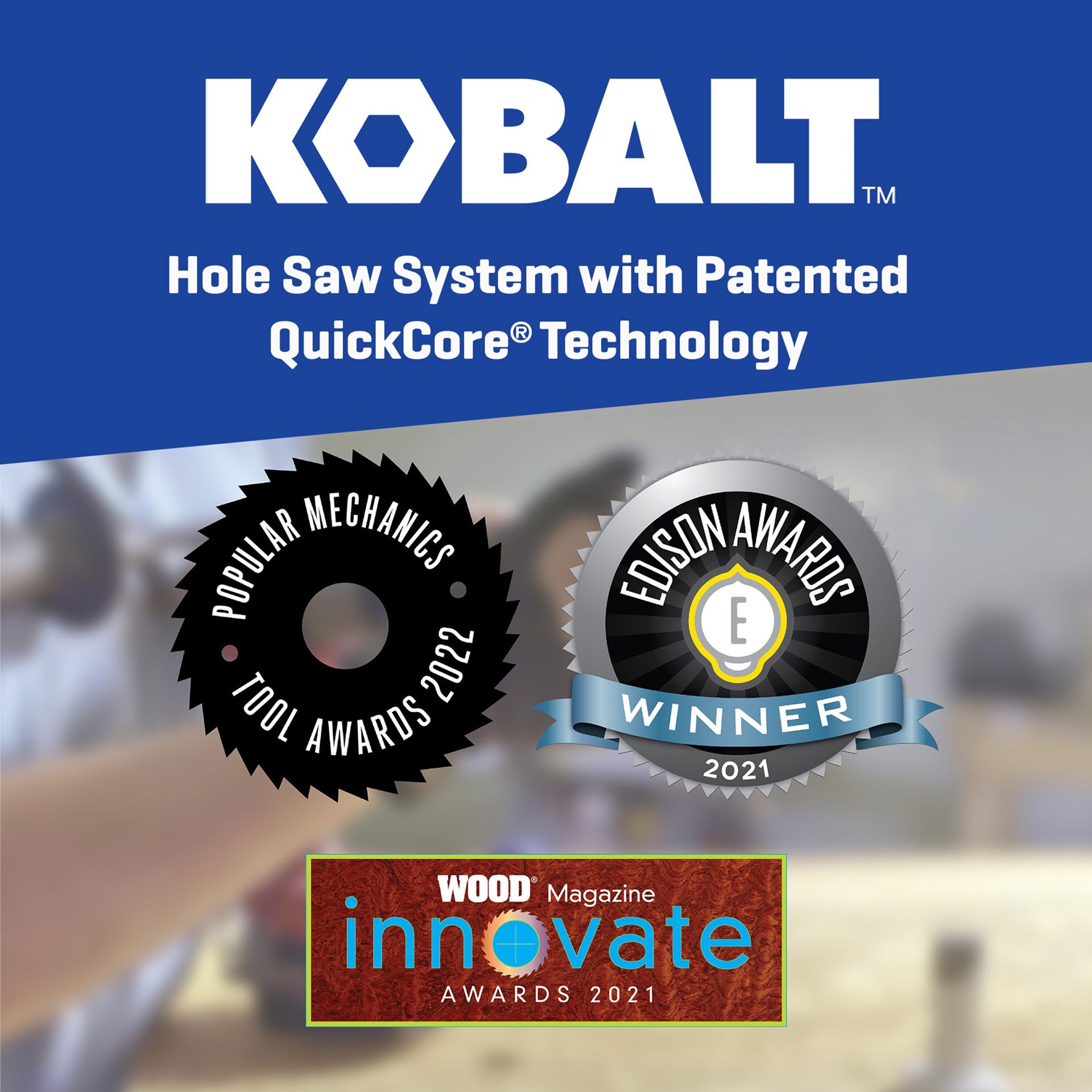 slide 4 of 6, Kobalt Bi-metal Non-arbored Hole saw kit Set with Hard Case, 1 ct